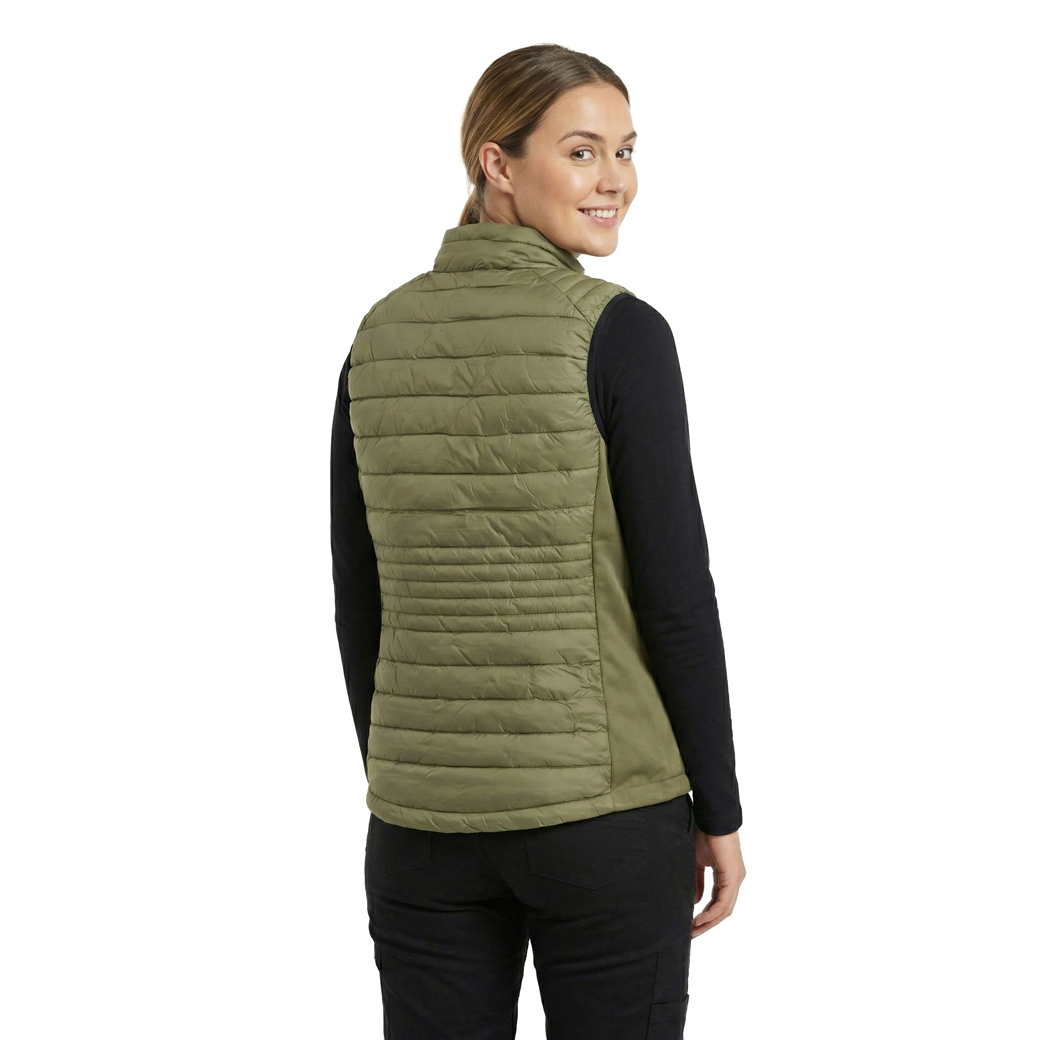 Stadsing women's quilted vest, Olive green, large image number 3