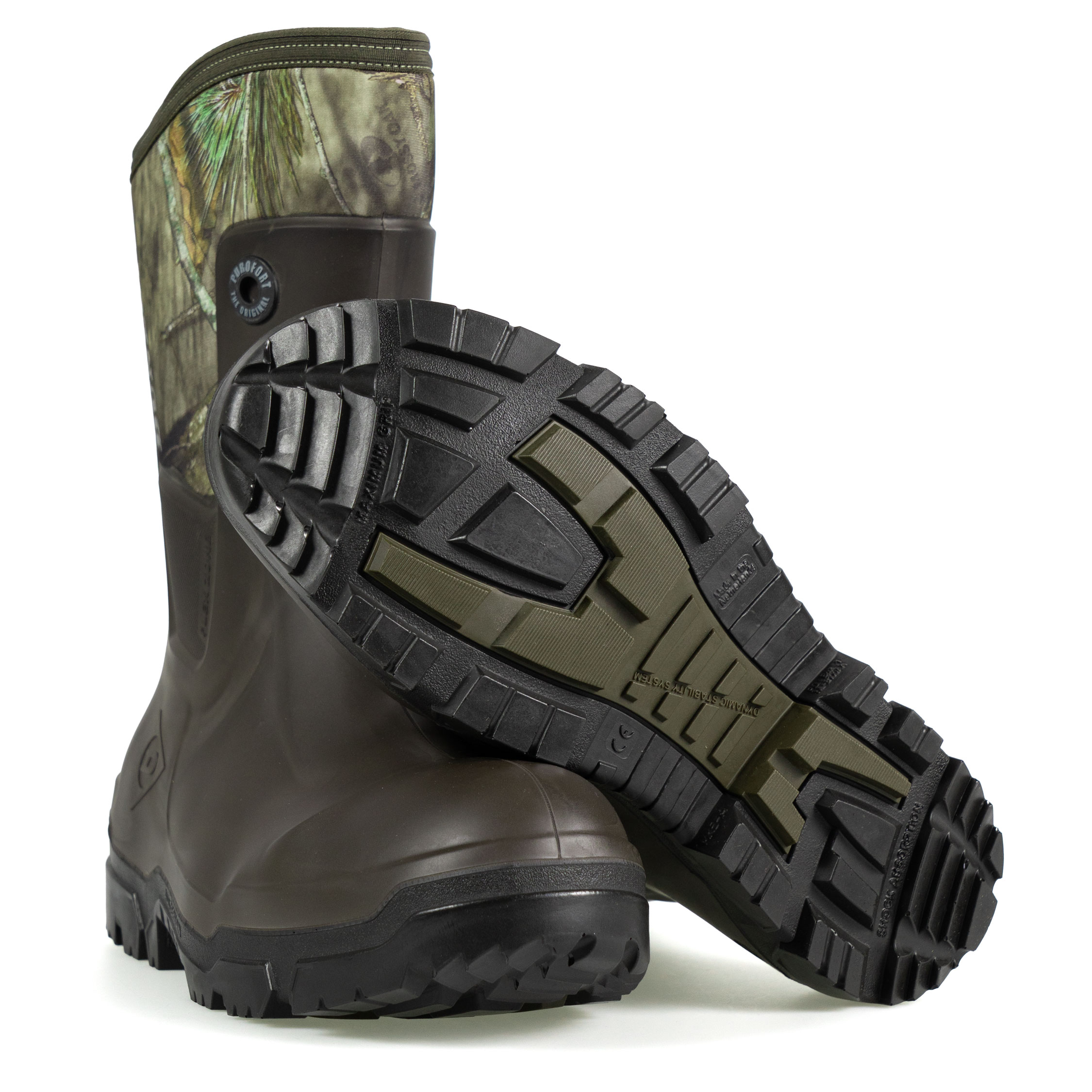 Dunlop Snugboot Trailblazer rubber boots, Brown/Green, large image number 2