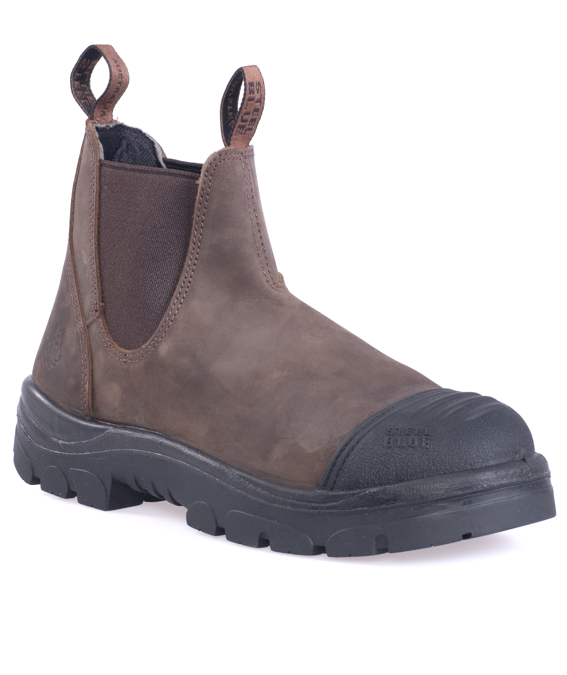 Steel Blue Hobart skyddsst&ouml;vlar S3, Rustic Brown