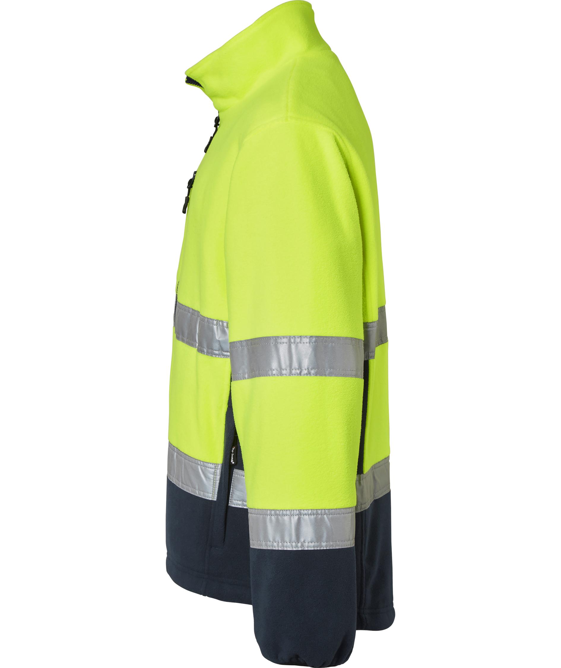 Top Swede Fleecejacke 264, Hi-Vis Gelb/Navy, large image number 3
