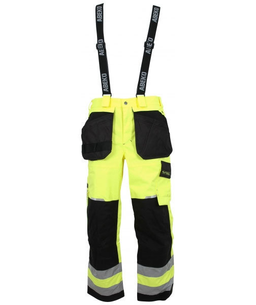 Abeko &Aring;bo arbetsbyxa, Varsel Gul/Svart