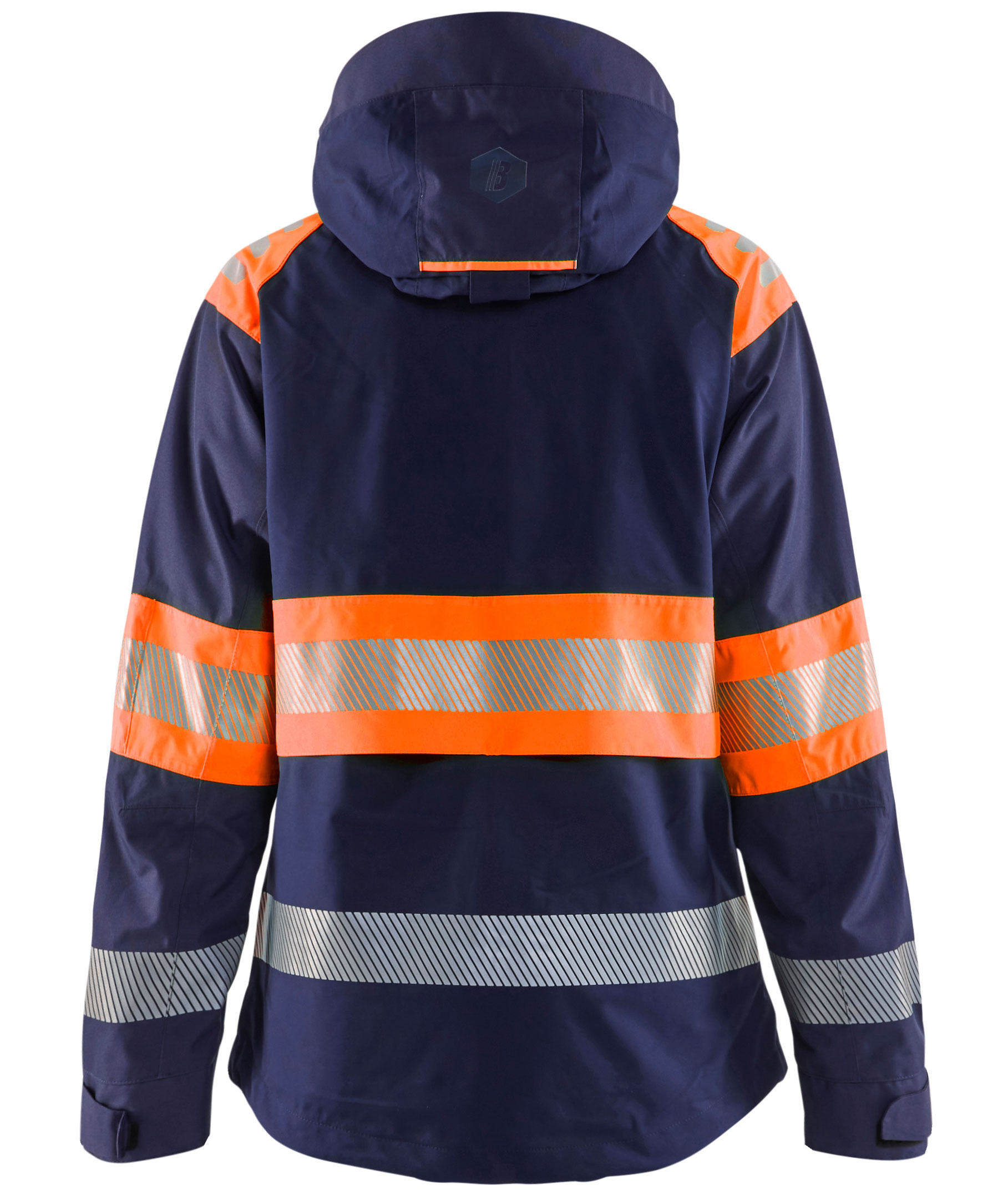 Bl&aring;kl&auml;der dame skaljakke, Marine/Hi-Vis Orange