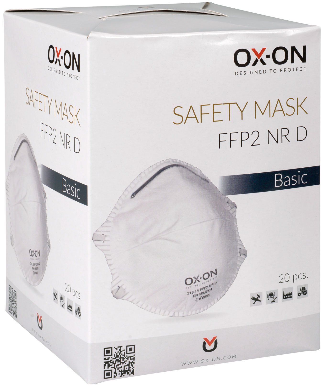 OX-ON Basic damm mask FFP2 20 st