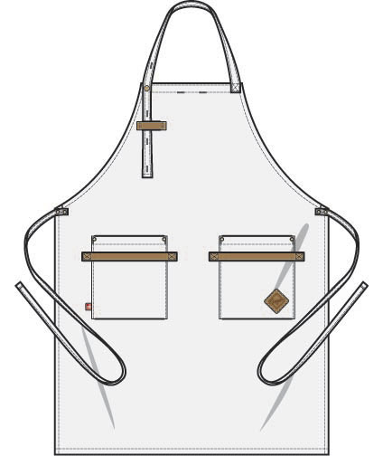 Segers 4093 bib apron, Olive green, Olive green, large image number 5