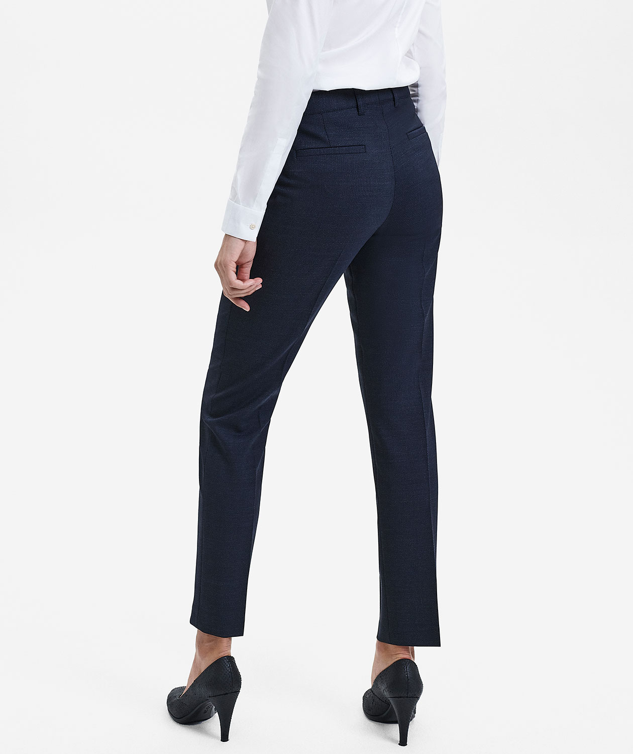 Sunwill Bistretch Modern fit ull byxa dam, Navy, large image number 4