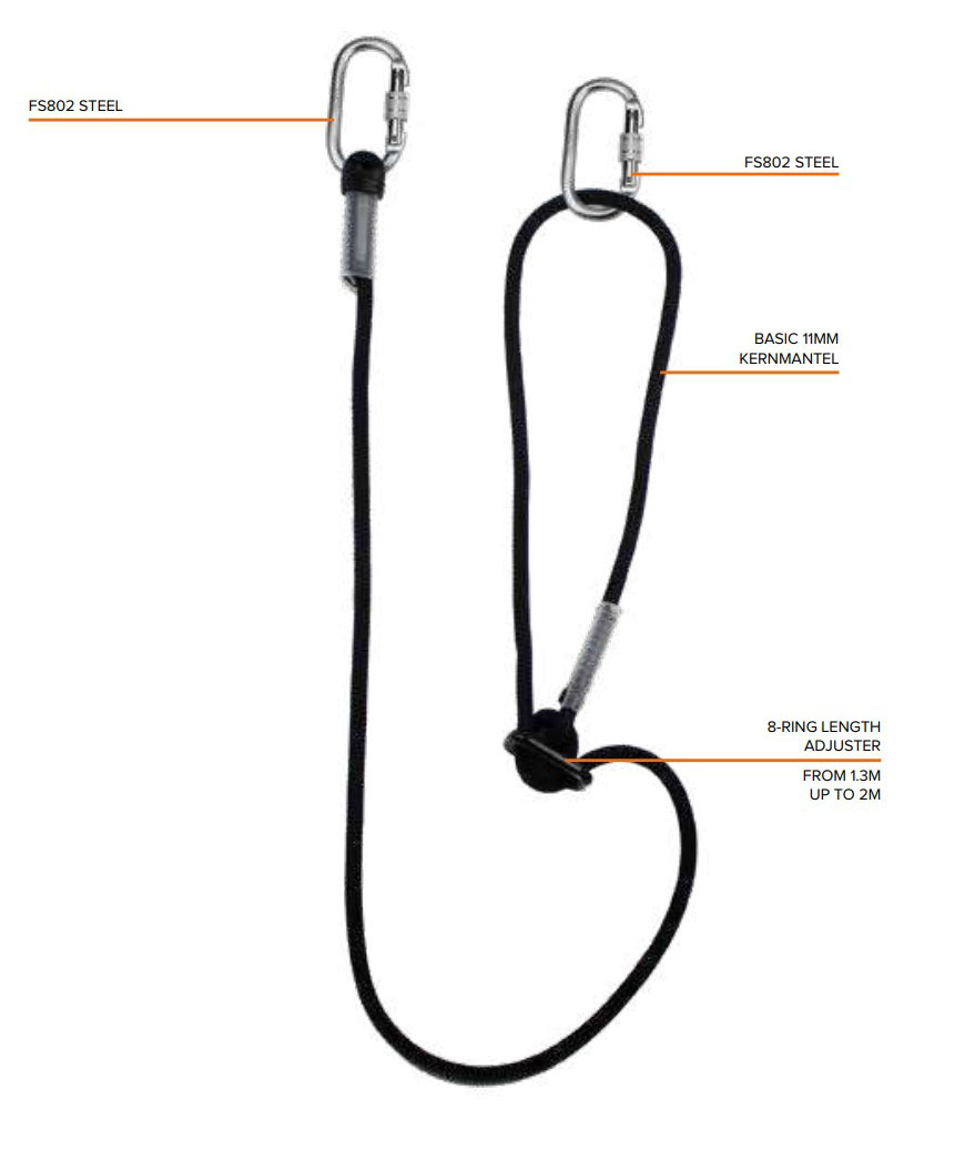 Fall Safe BASIC 2 Lifts&aelig;t med b&aelig;lte, Sort, Sort, large image number 2