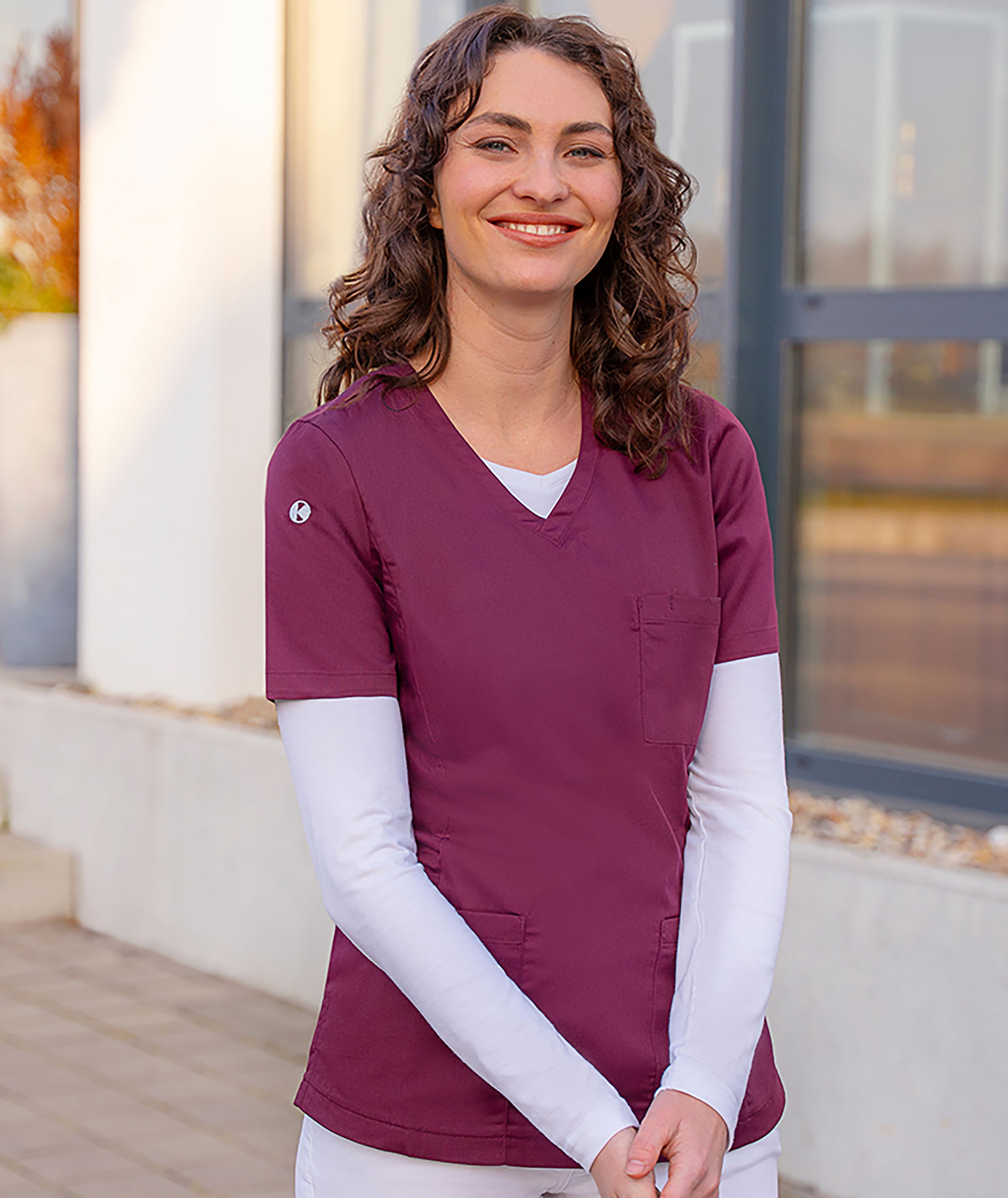 Karlowsky Casual-Flair lang&aelig;rmet dame t-shirt, White , large image number 6