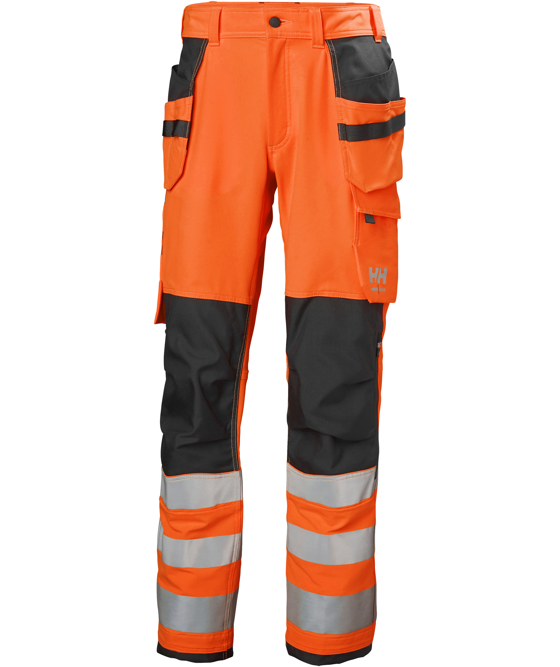 Helly Hansen Alna 4X h&aring;ndverksbukse full stretch, Hi-vis Oransje/Ebony