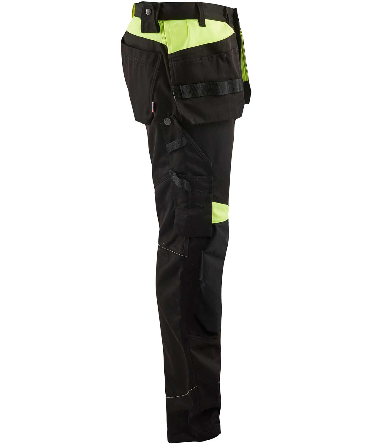 Bl&aring;kl&auml;der arbejdsbukser, Sort/Hi-Vis Gul, large image number 3