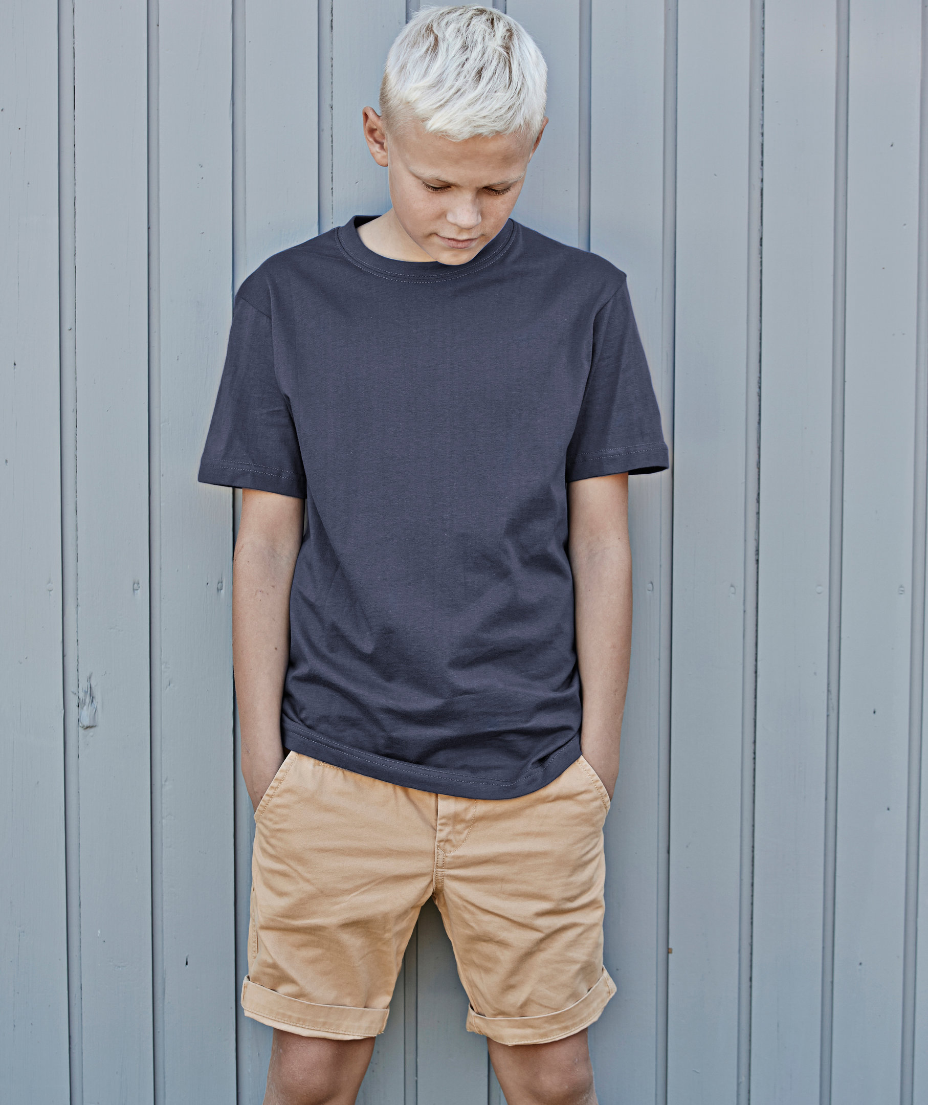 Tee Jays Power T-shirt till barn, M&ouml;rkgr&aring;