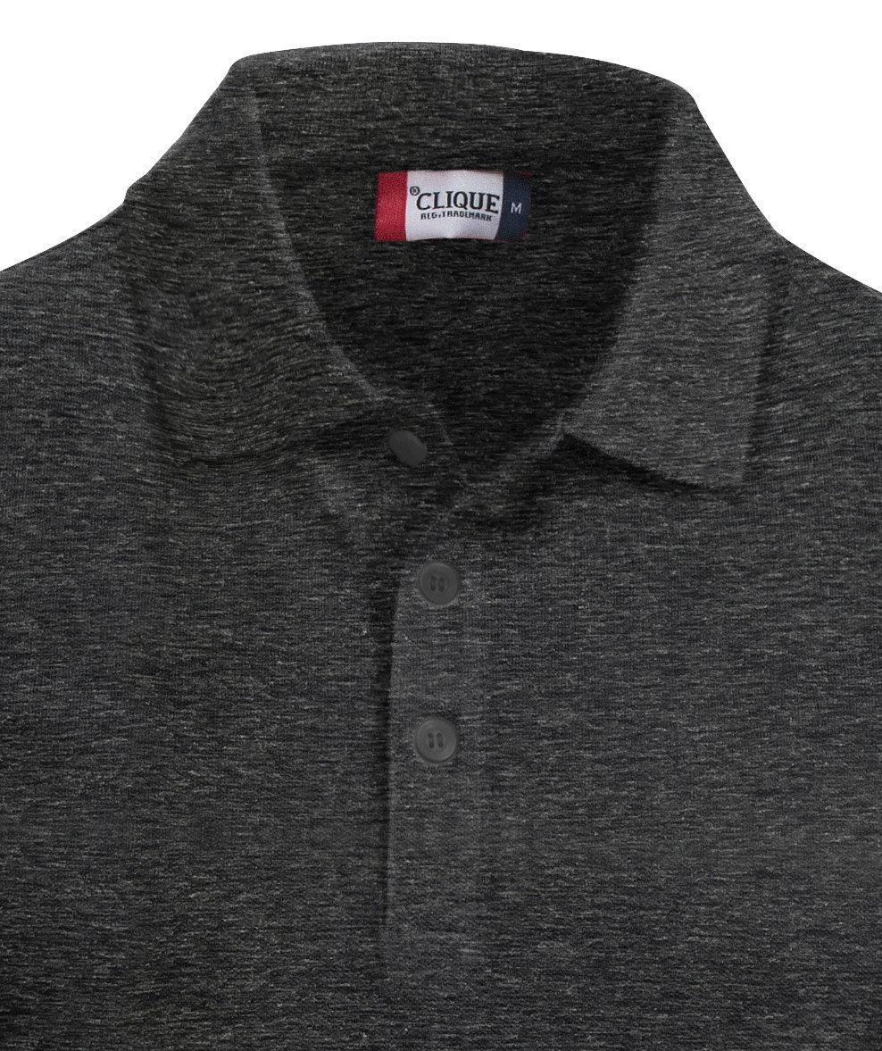 Clique Classic Lincoln polo T-Skjorte, Antrasitt Melange