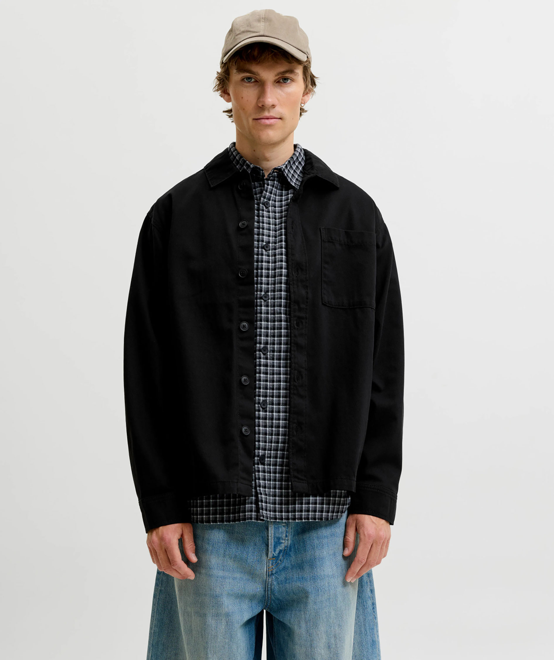 Jack & Jones JJEARCHIVE TWILL overshirt, Black, large image number 6