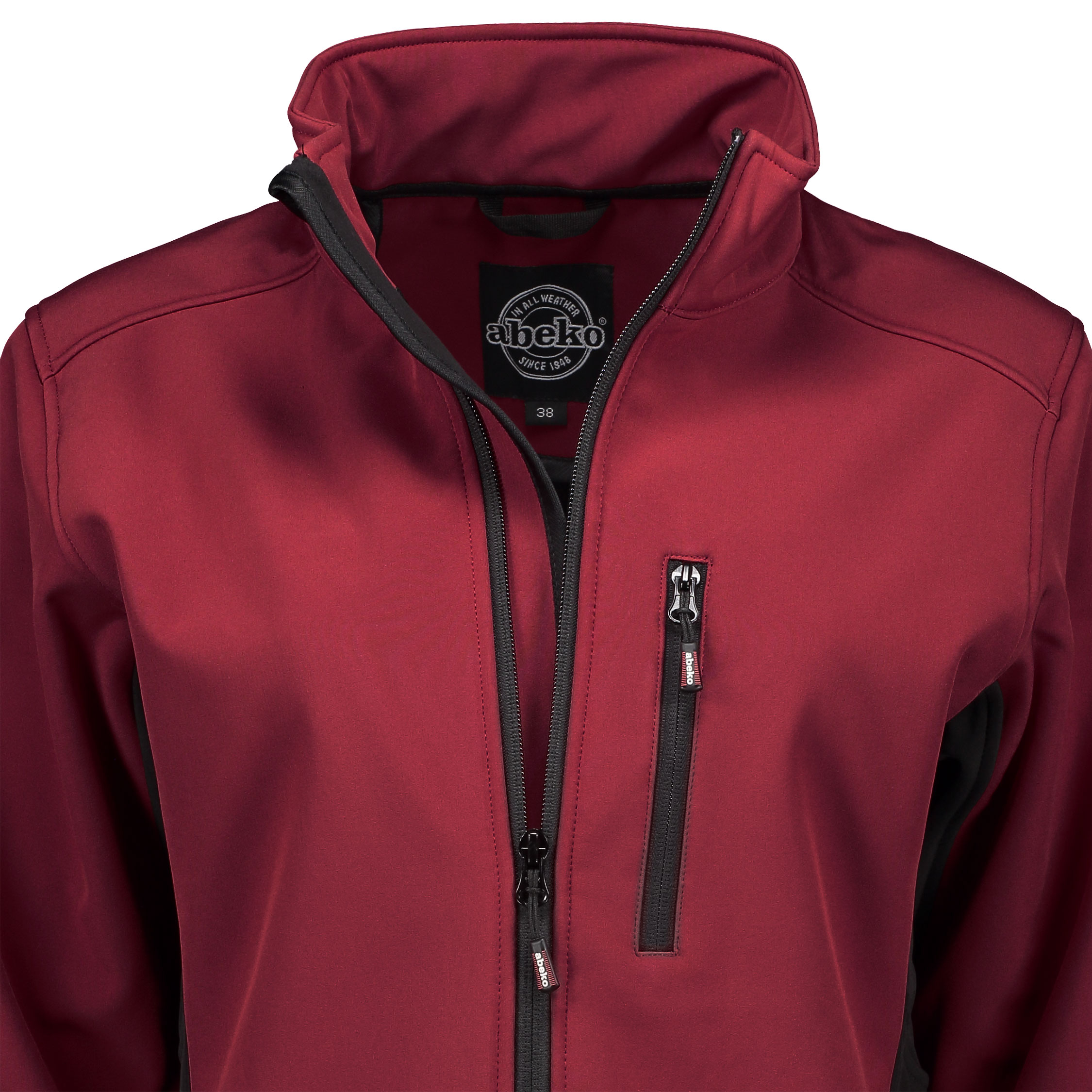 Abeko Bod&ouml; dame softshelljakke, R&oslash;d/Sort, large image number 3