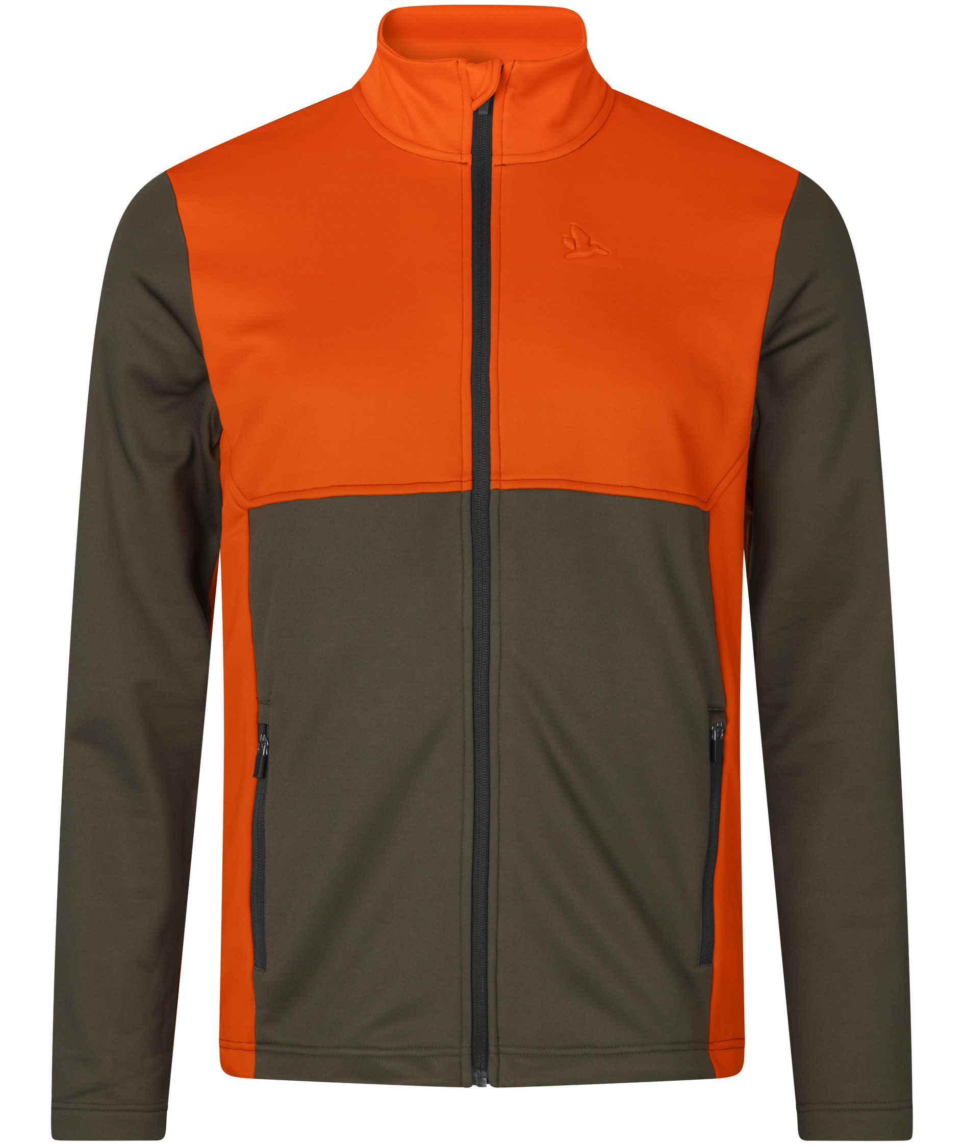 Seeland Elliot fleecejacka, Pine Green/Hi-Vis Orange