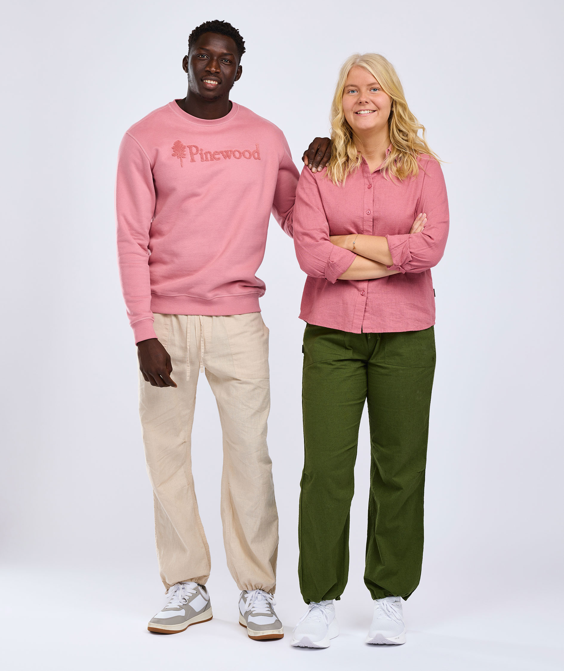 Pinewood V&auml;rnamo Logo sweatshirt, Dusty Pink, large image number 12