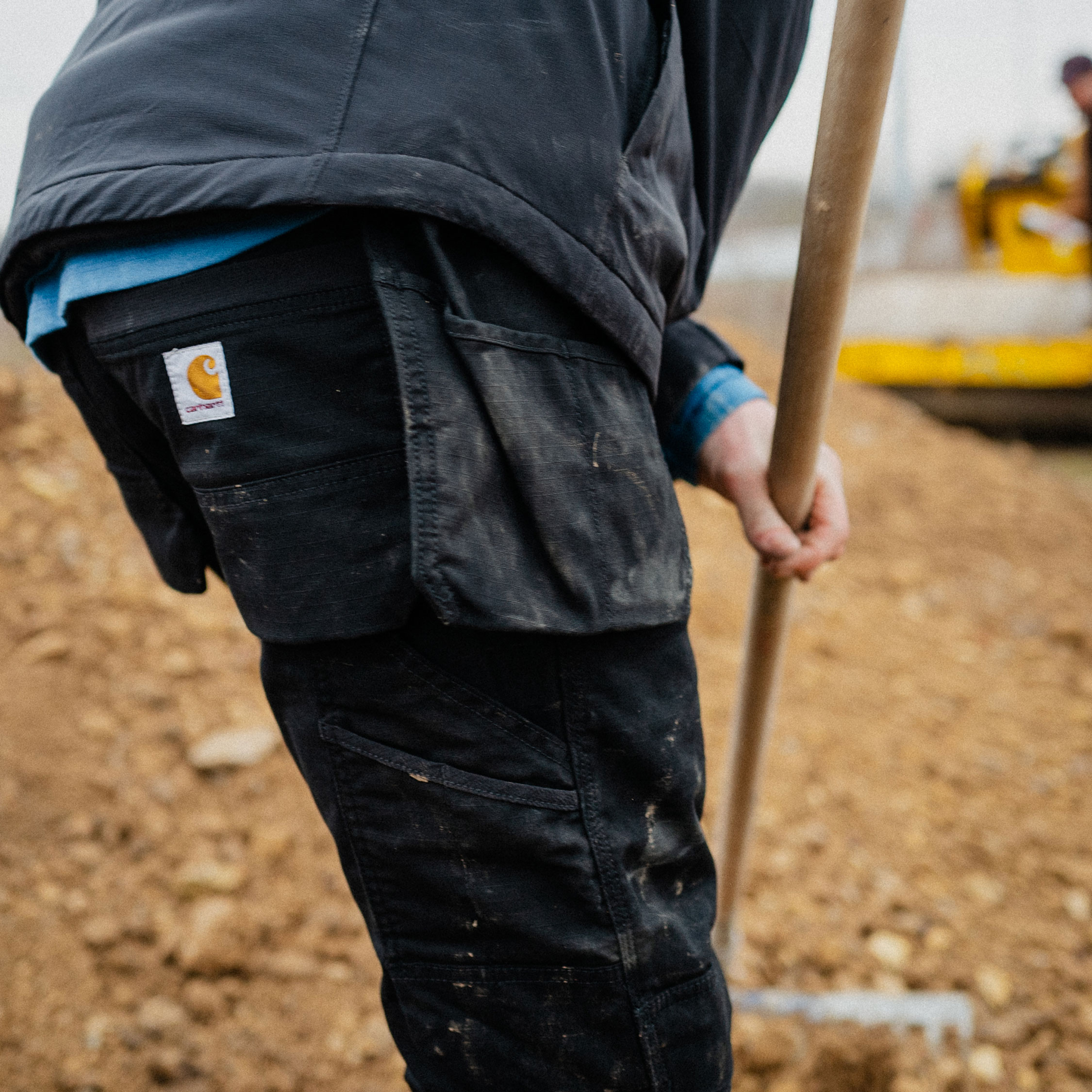 Carhartt Steel cargo hantverksbyxa, Black, large image number 4