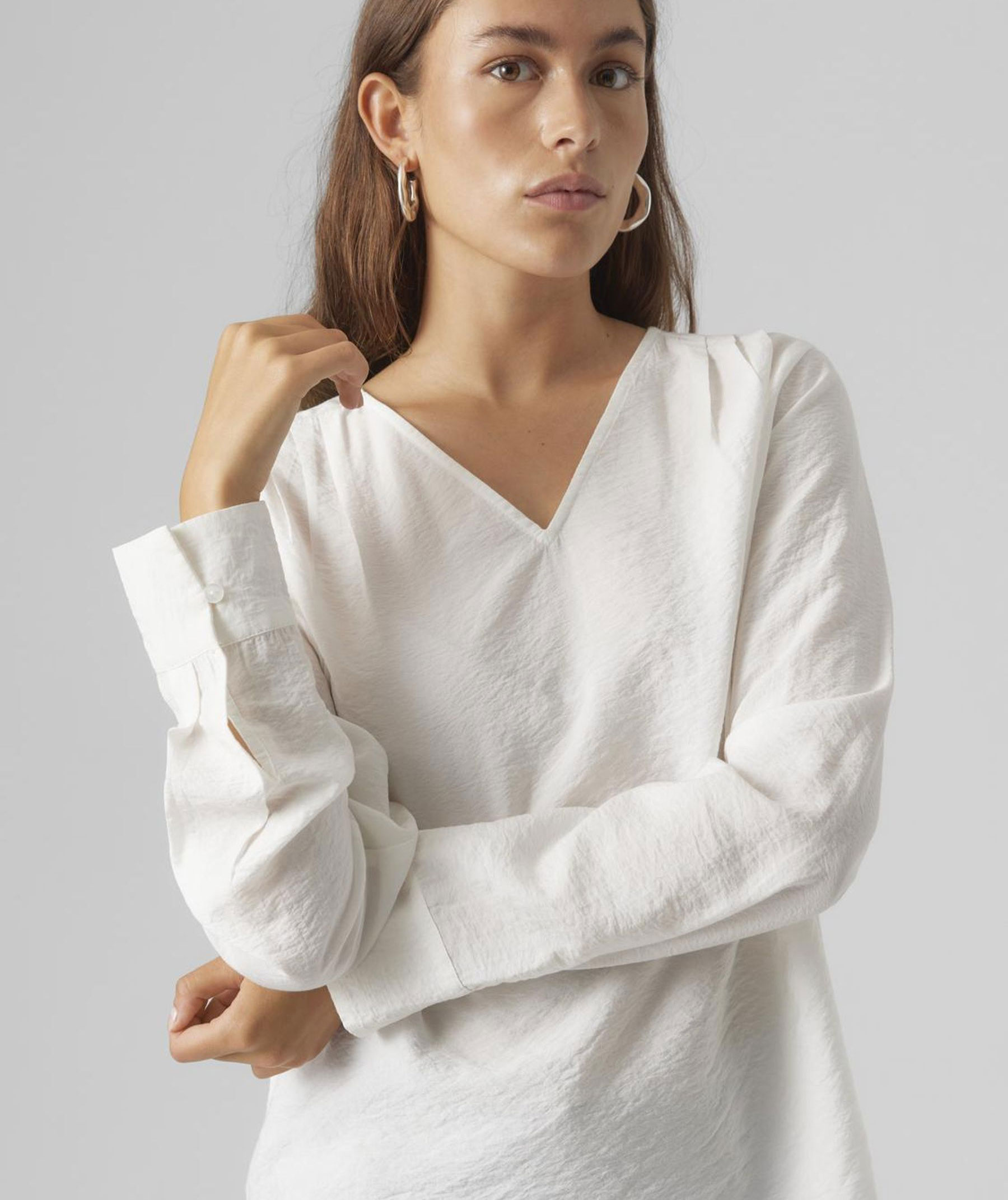 Vero Moda VMLENA Damen Bluse, Snow White, large image number 3