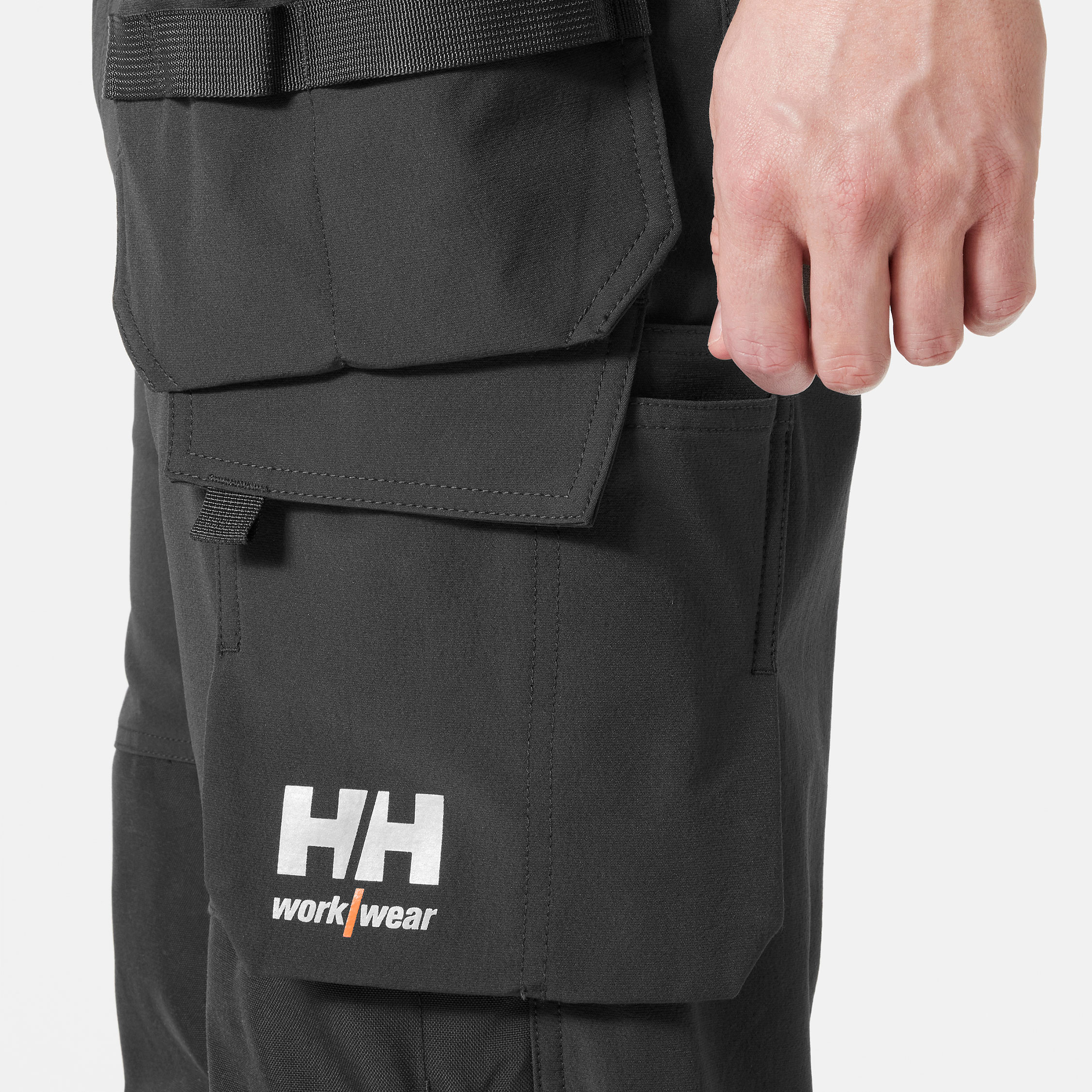 Helly Hansen Alna 4X h&aring;ndverksbukse full stretch, Hi-vis Oransje/Ebony, large image number 6