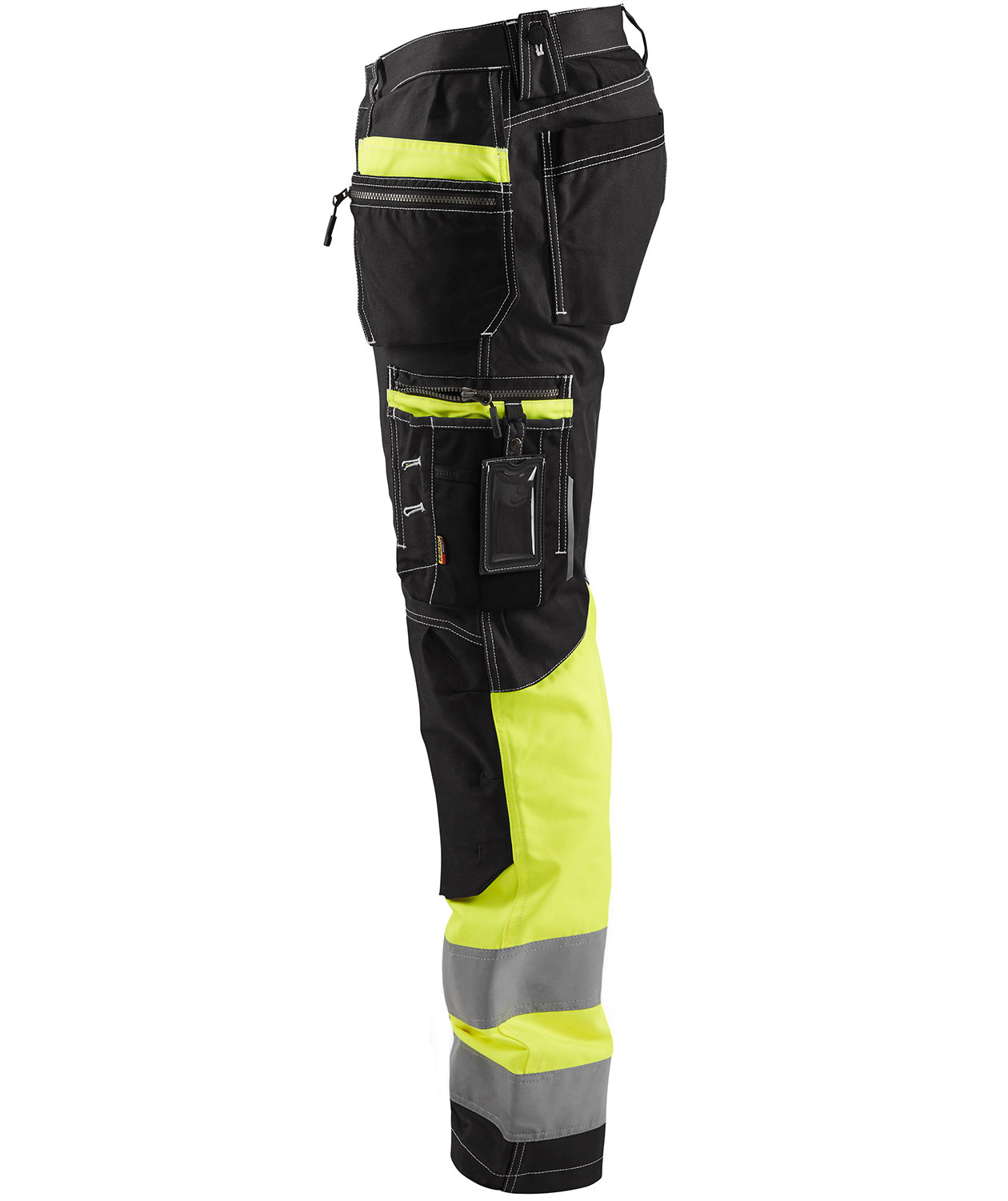 Bl&aring;kl&auml;der craftsman trousers, Black/Hi-Vis Yellow, large image number 2