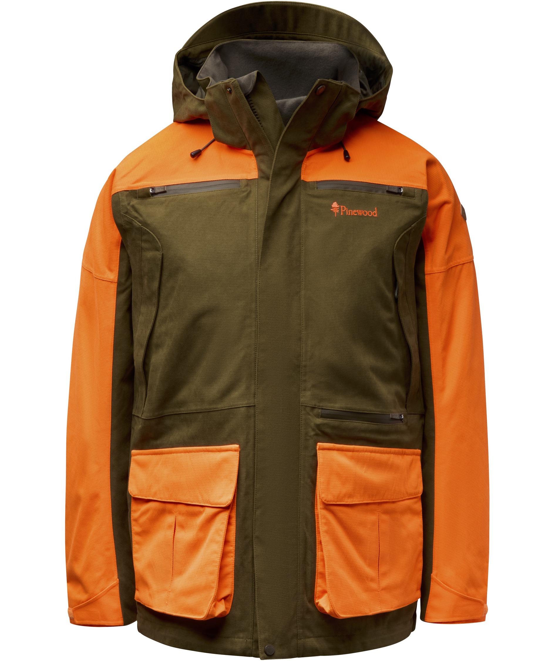 Pinewood Furudal Hunters hybrid stretch jakke, Olive Green/Orange