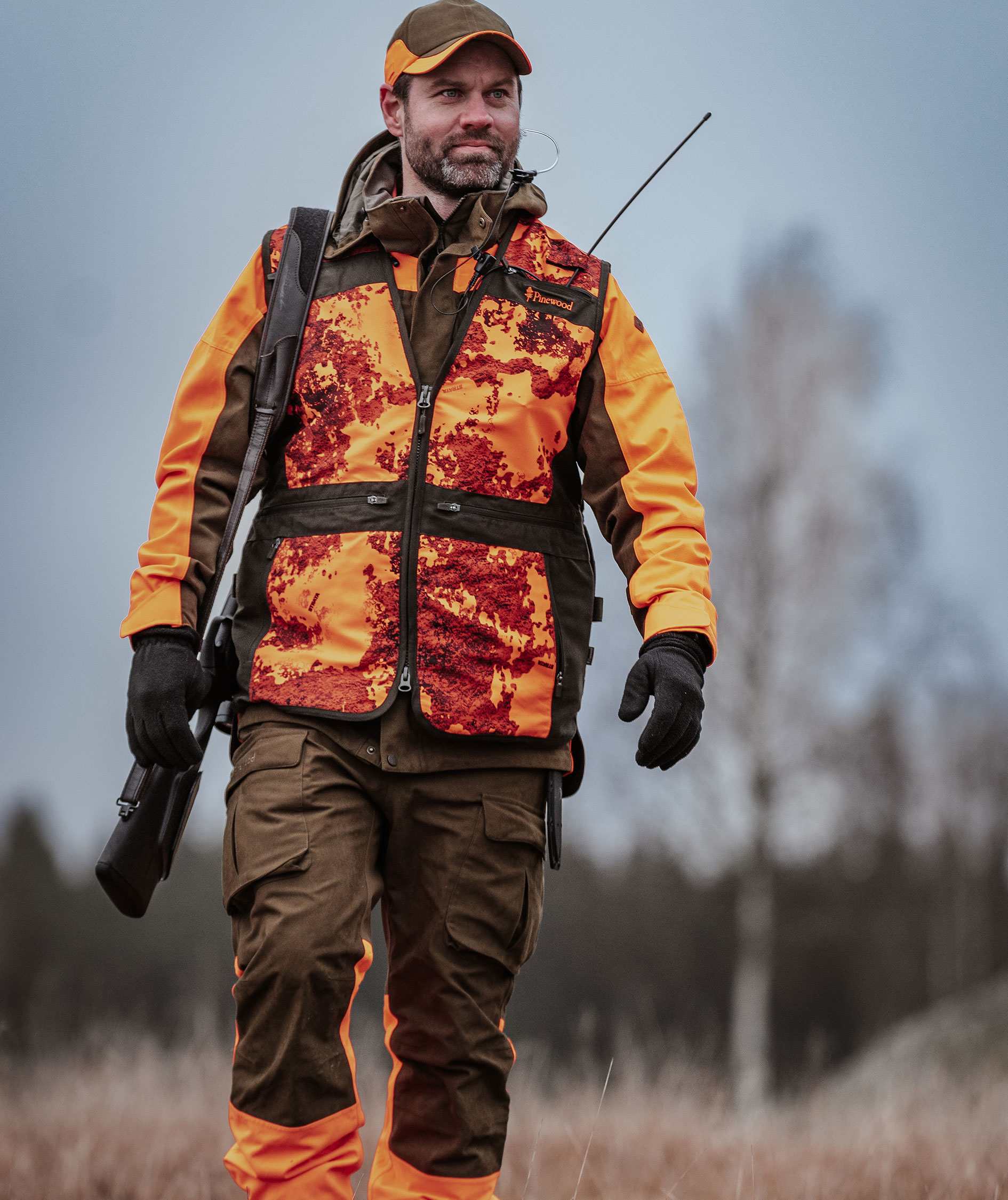 Pinewood Furudal Expert 2L Hunting bukser, Olive Green/Orange, large image number 1