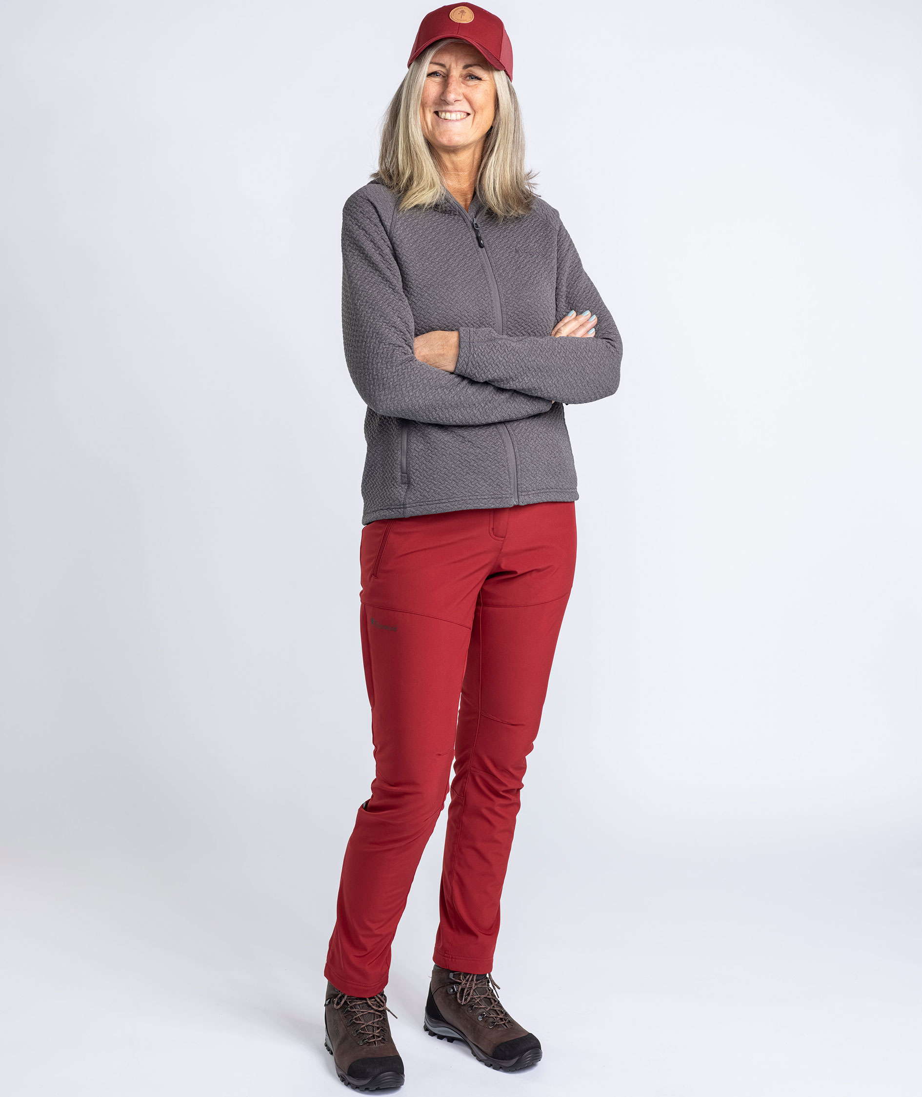 Pinewood Everyday Travel dame h&aelig;ttetr&oslash;je med lynl&aring;s, Grey melange , large image number 8