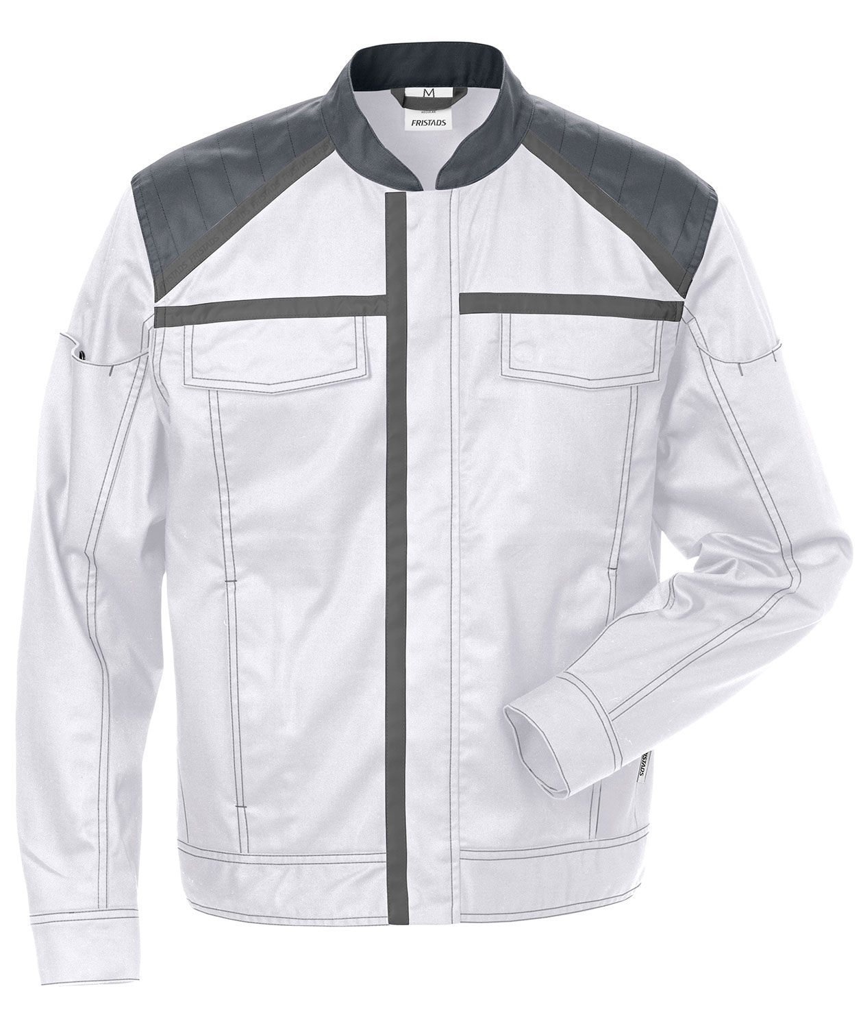 Fristads arbetsjacka 4555, Vit/Gr&aring;, Vit/Gr&aring;, swatch