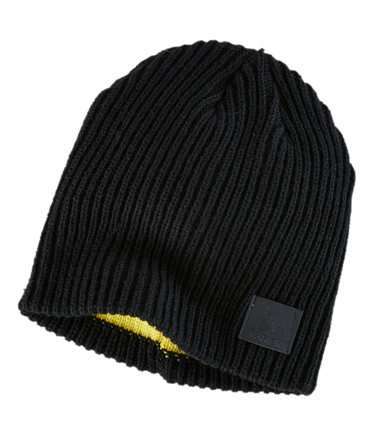 Uncle Sam knitted beanie, Black/Yellow
