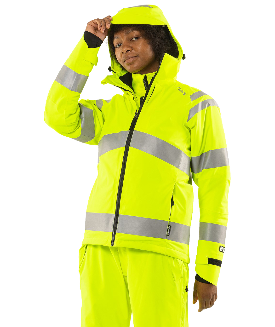 Fristads women's winter jacket 4683 GLPS, Hi-Vis Yellow, large image number 5