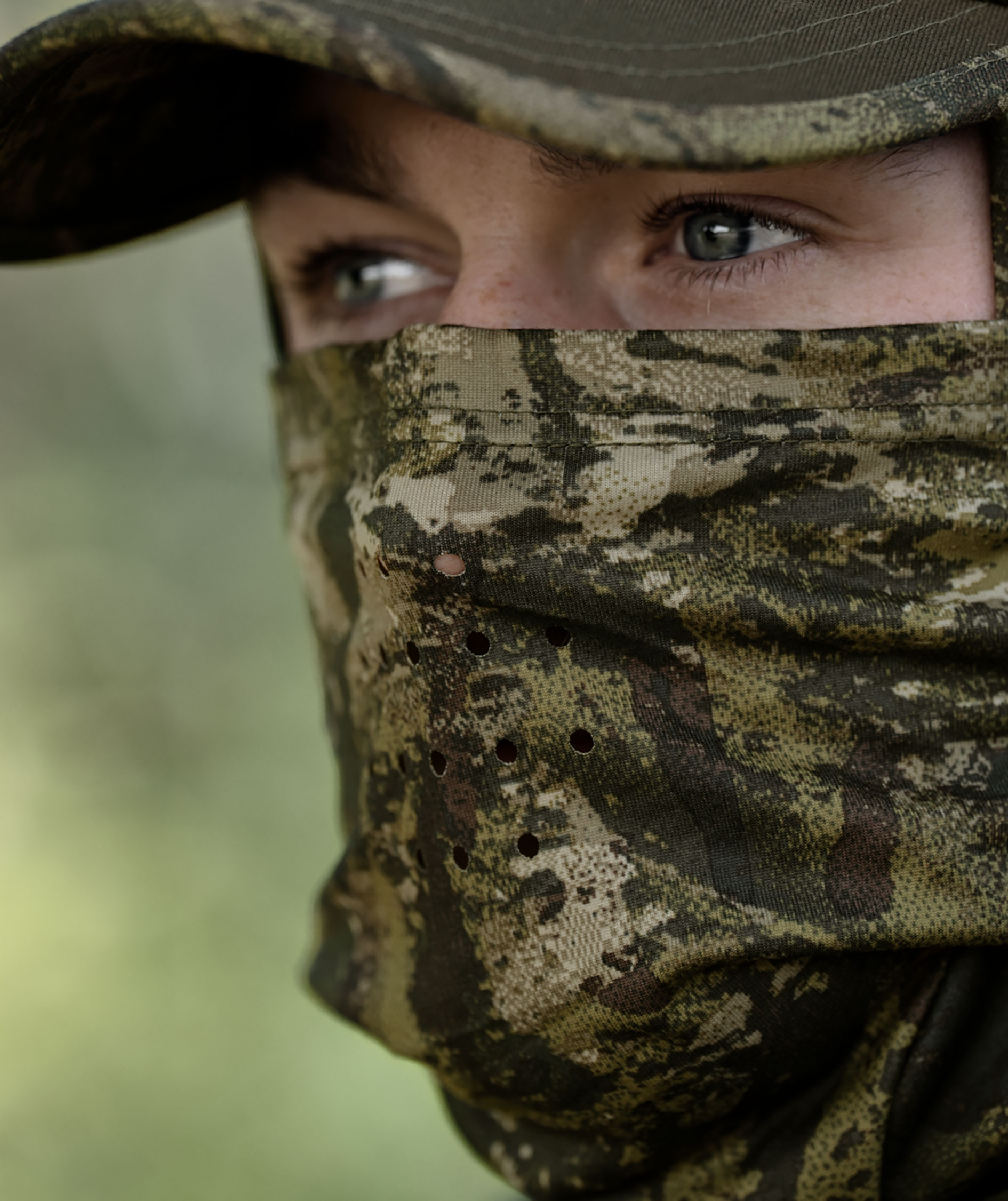 Seeland Tagus Camo balaclava, InVis MPC green, InVis MPC green, large image number 2