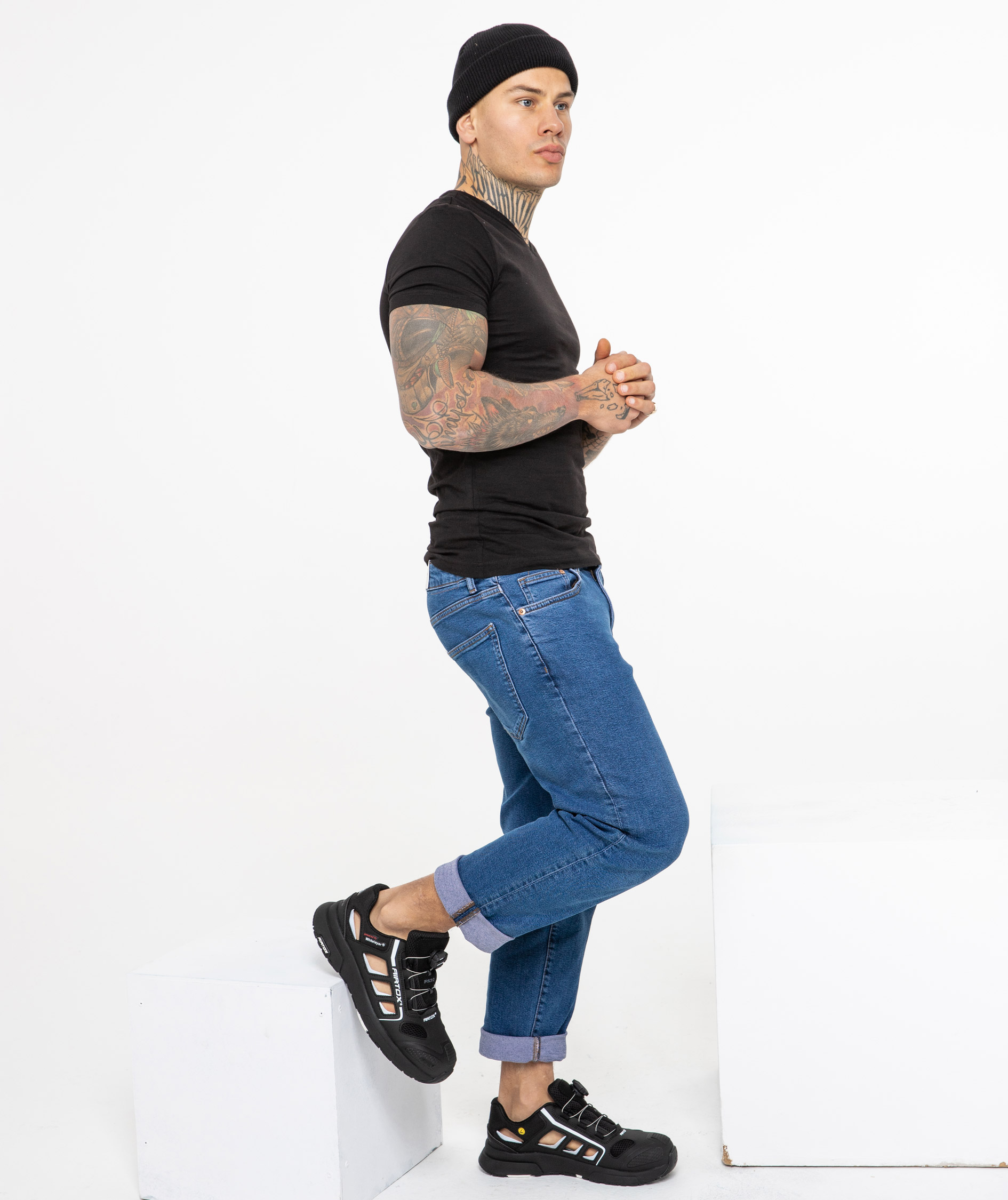 Airtox FS22 sikkerhedssandaler S1P, Sort, large image number 3