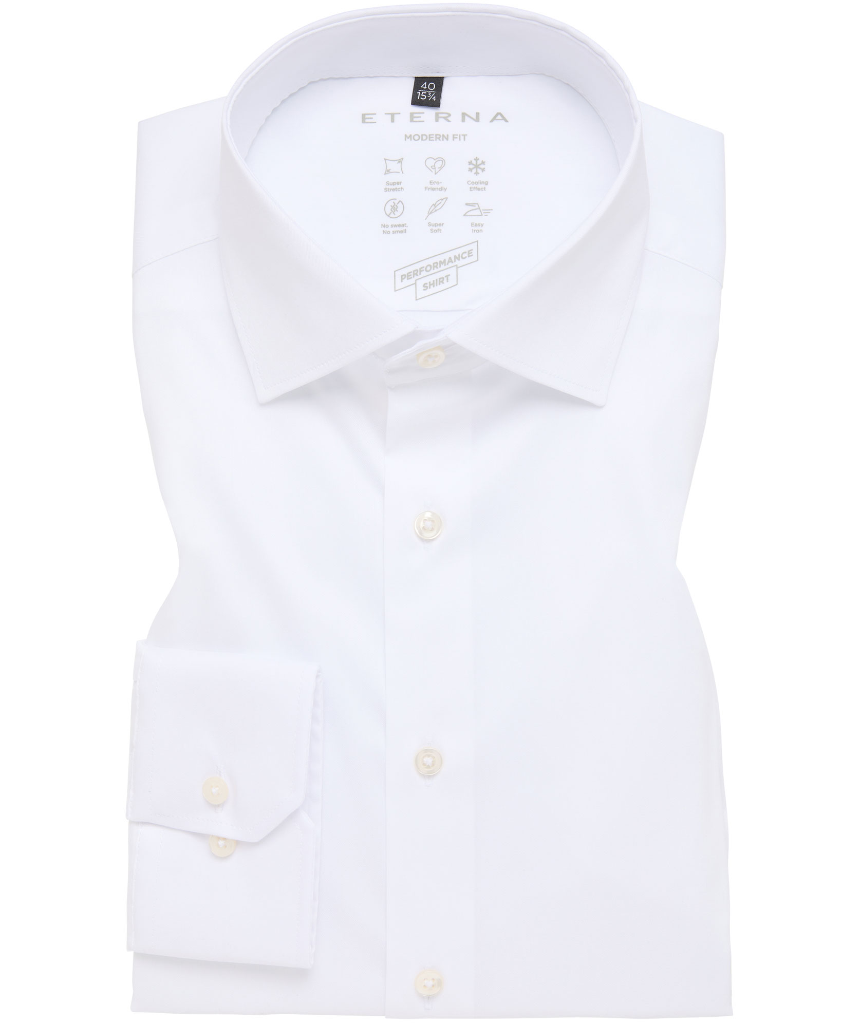 Eterna Performance Modern Fit shirt, White, large image number 4