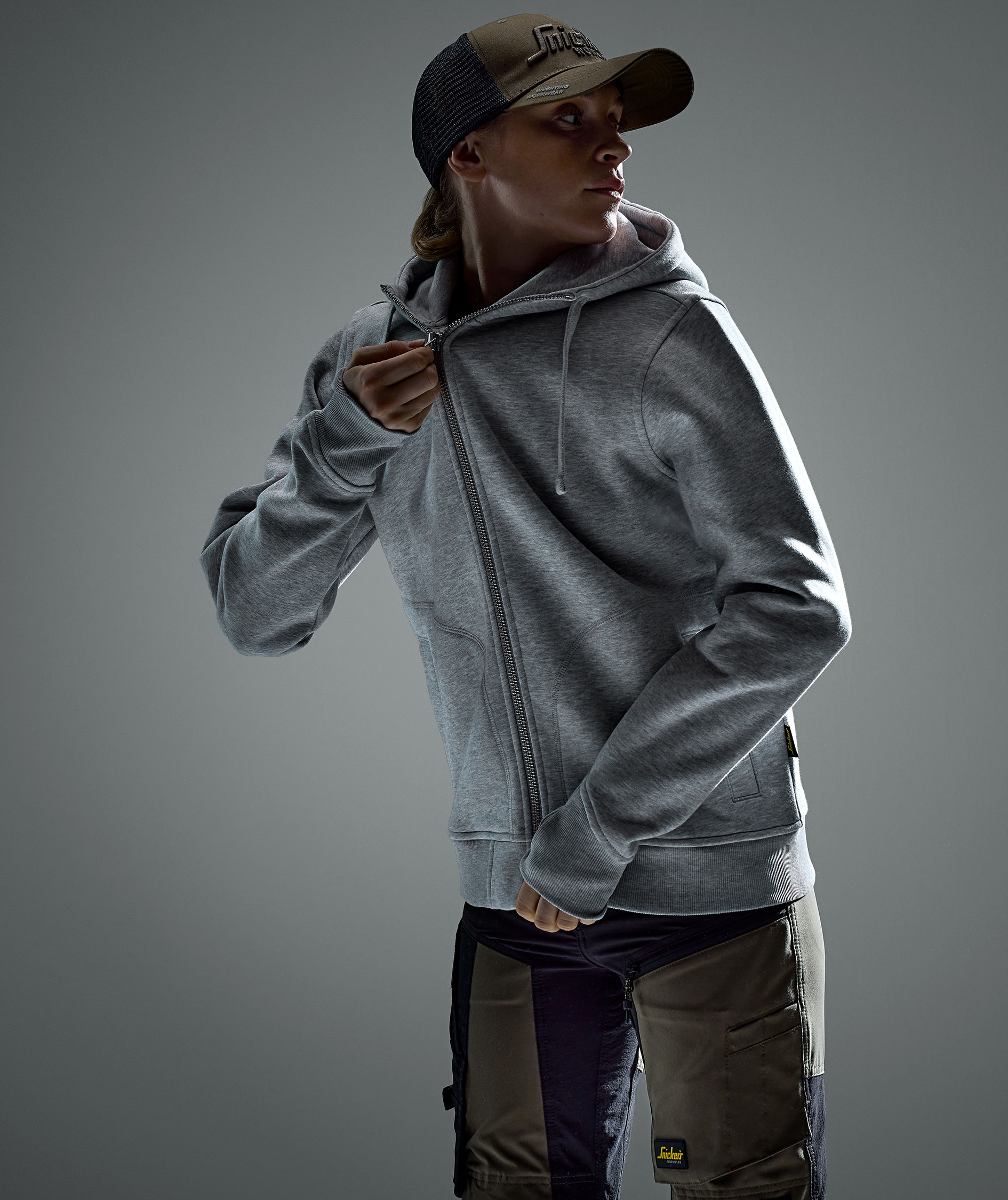 Snickers kraftiga hoodie med dragkedja 2047