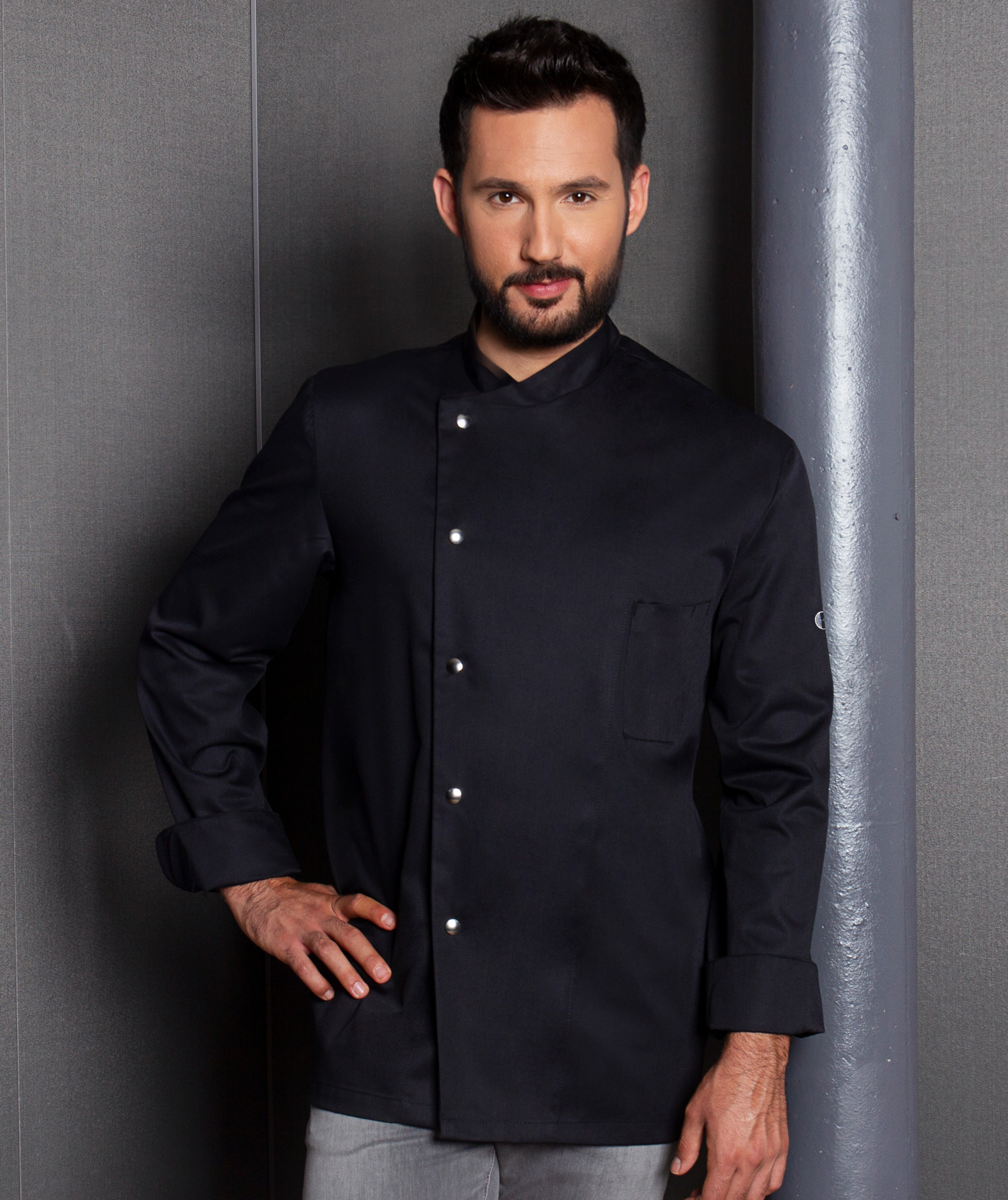 Karlowsky Lars chefs jacket, Black, large image number 1