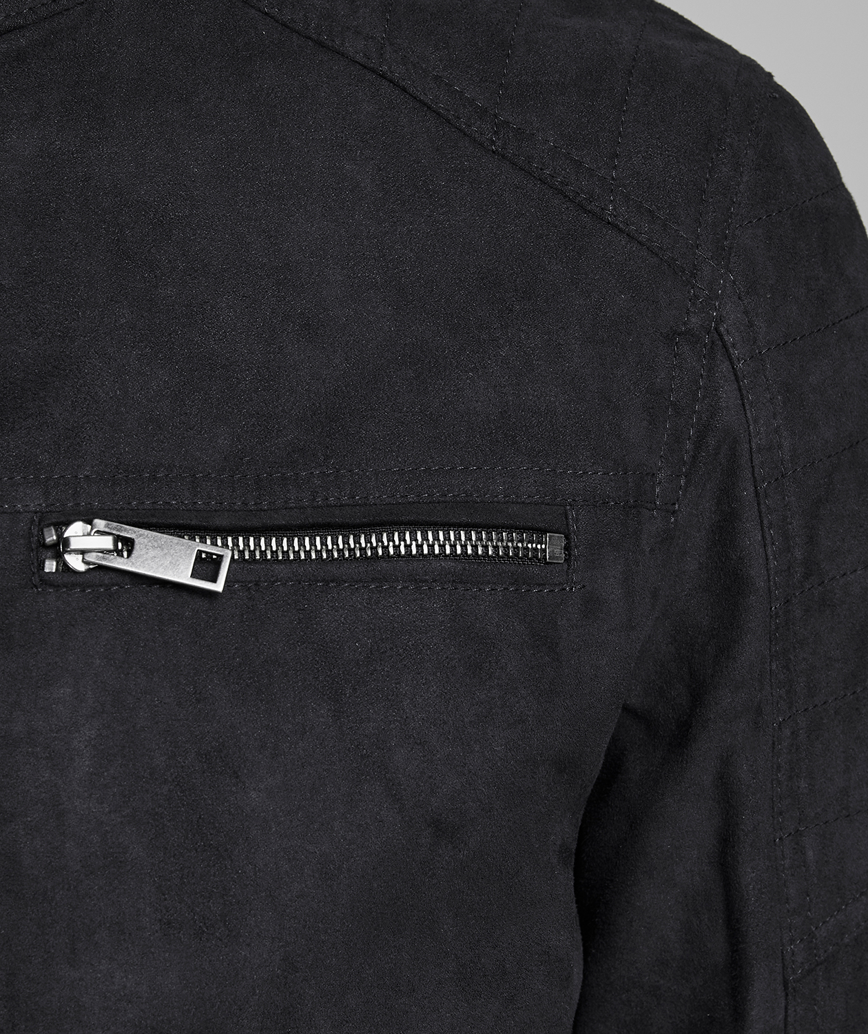 Jack & Jones JJEROCKY Wildlederimitat Jacke, Jet black, large image number 4