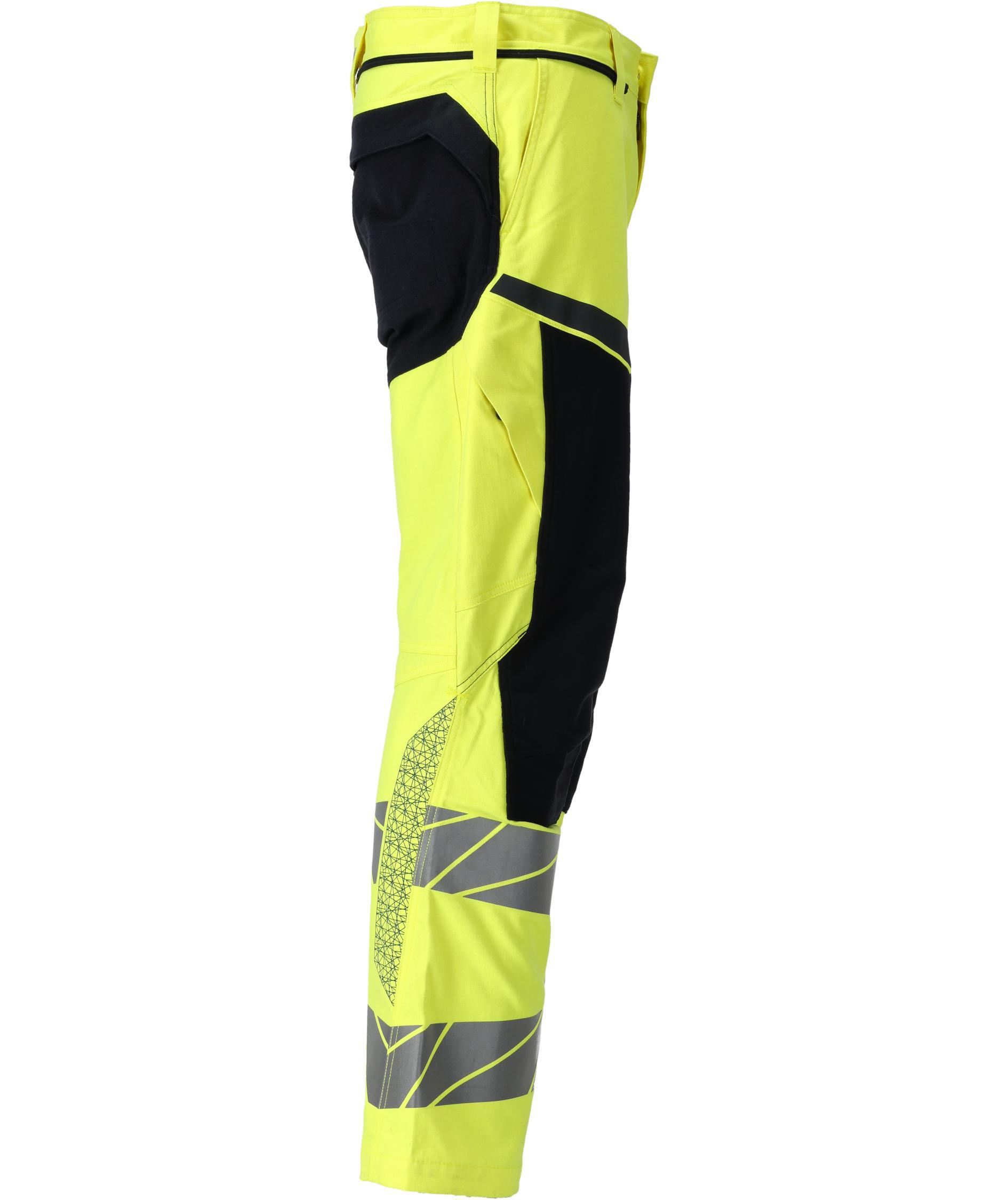 Mascot Accelerate Multisafe arbeidsbukse, Hi-Vis Gul/M&oslash;rk Marine, large image number 2