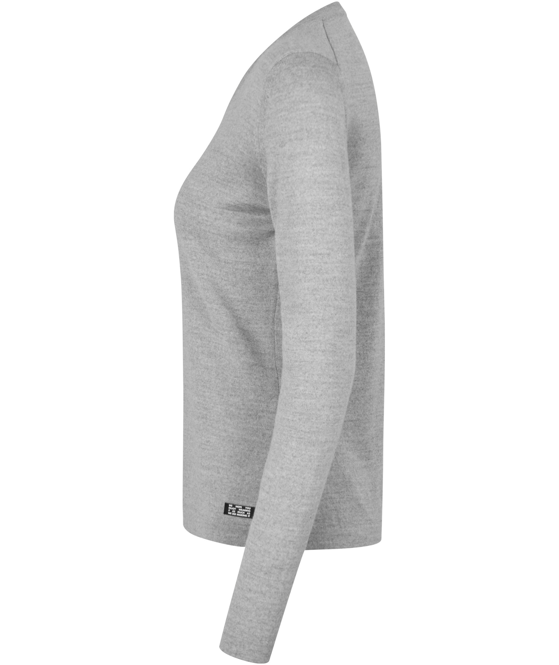 Seven Seas dame strikket genser med ull, Lysegr&aring; melange, large image number 3