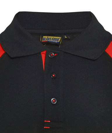 Bl&aring;kl&auml;der polo shirt, Black/Hi-Vis Red, large image number 2