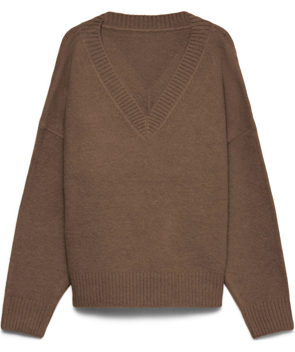 Vero Moda VMSIF stickad tr&ouml;ja dam, Cocoa Brown
