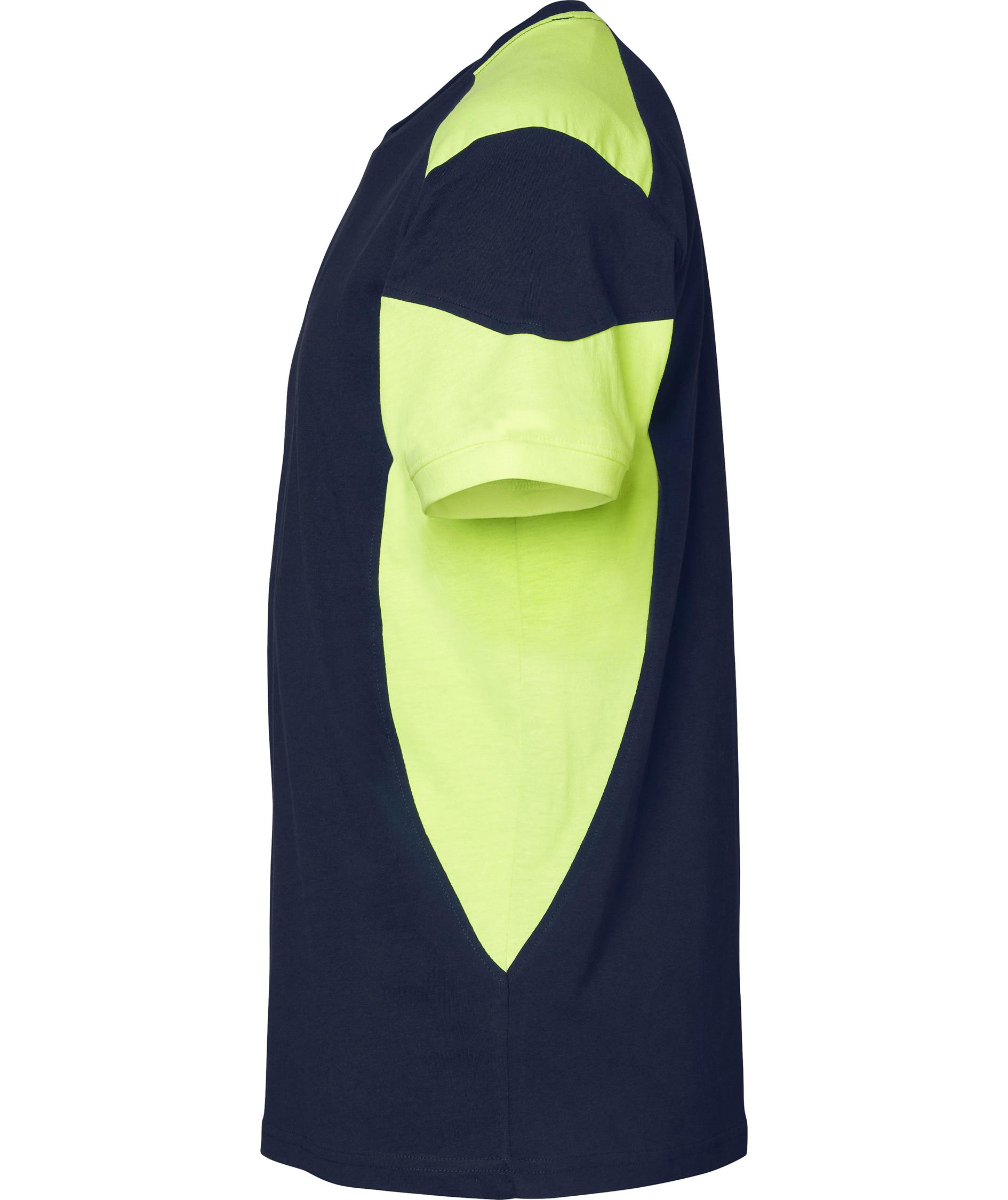 Top Swede T-shirt 210, Navy/Hi-Vis yellow, large image number 3
