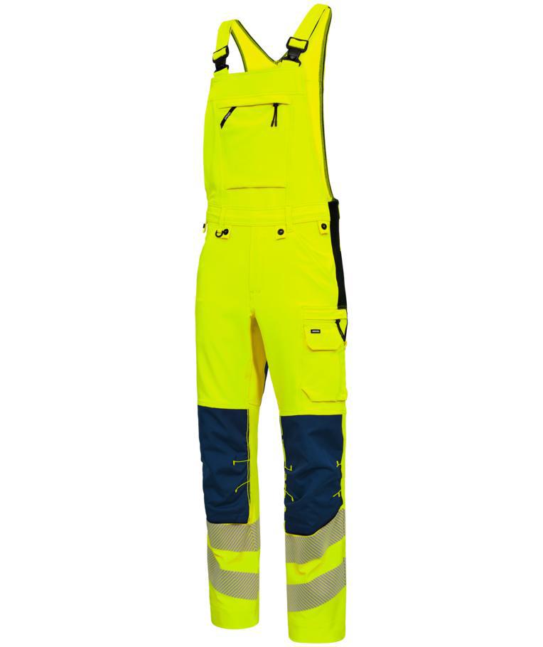 Engel Safety h&auml;ngselbyxa full stretch, Hi-Vis Gul/Blue Ink, large image number 2