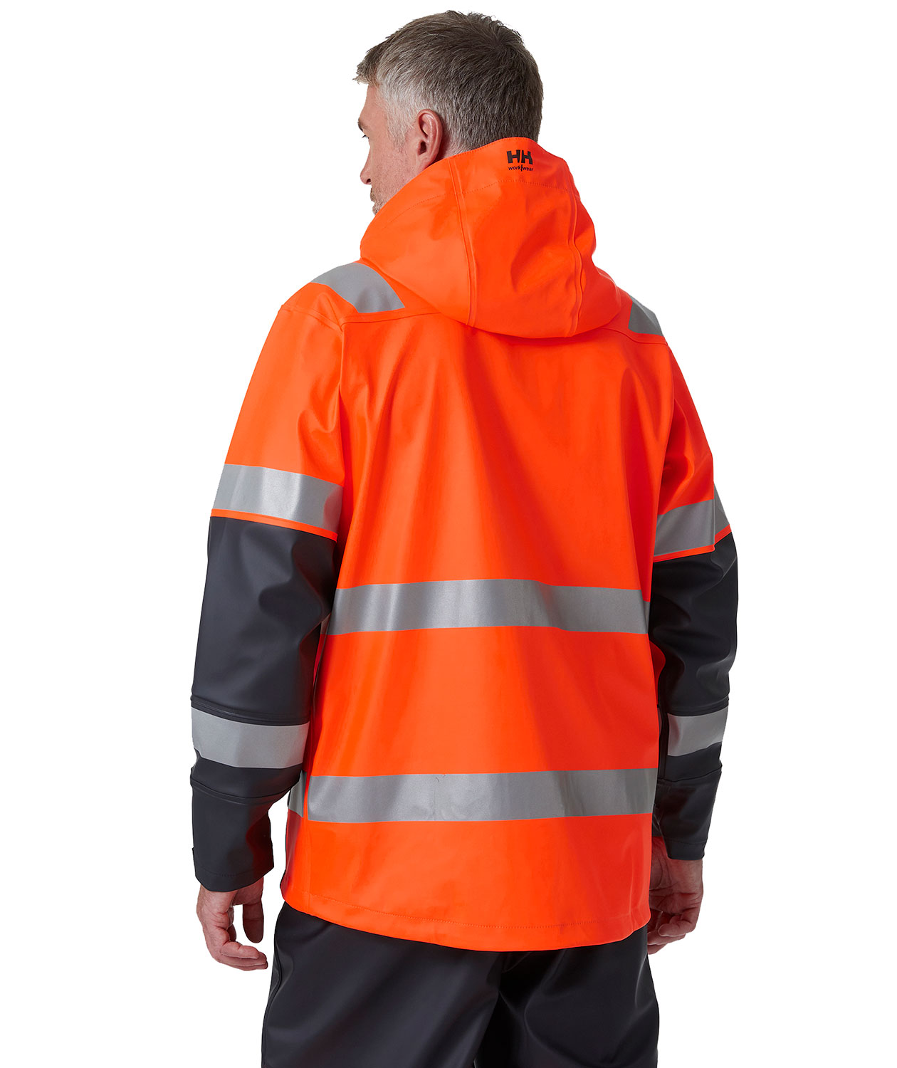 Helly Hansen Alna 2.0 regnjakke, Hi-vis Oransje/Ebony, large image number 2