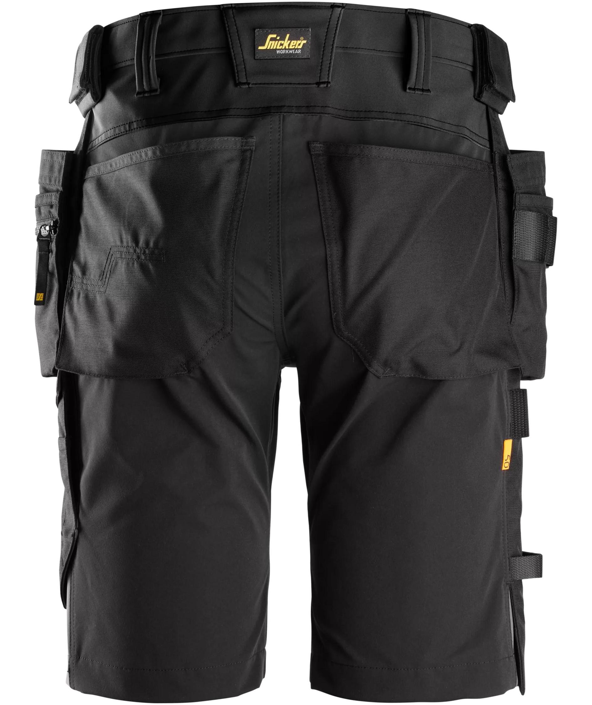 Snickers AllroundWork hantverksshorts 6175 full stretch, Black/Black