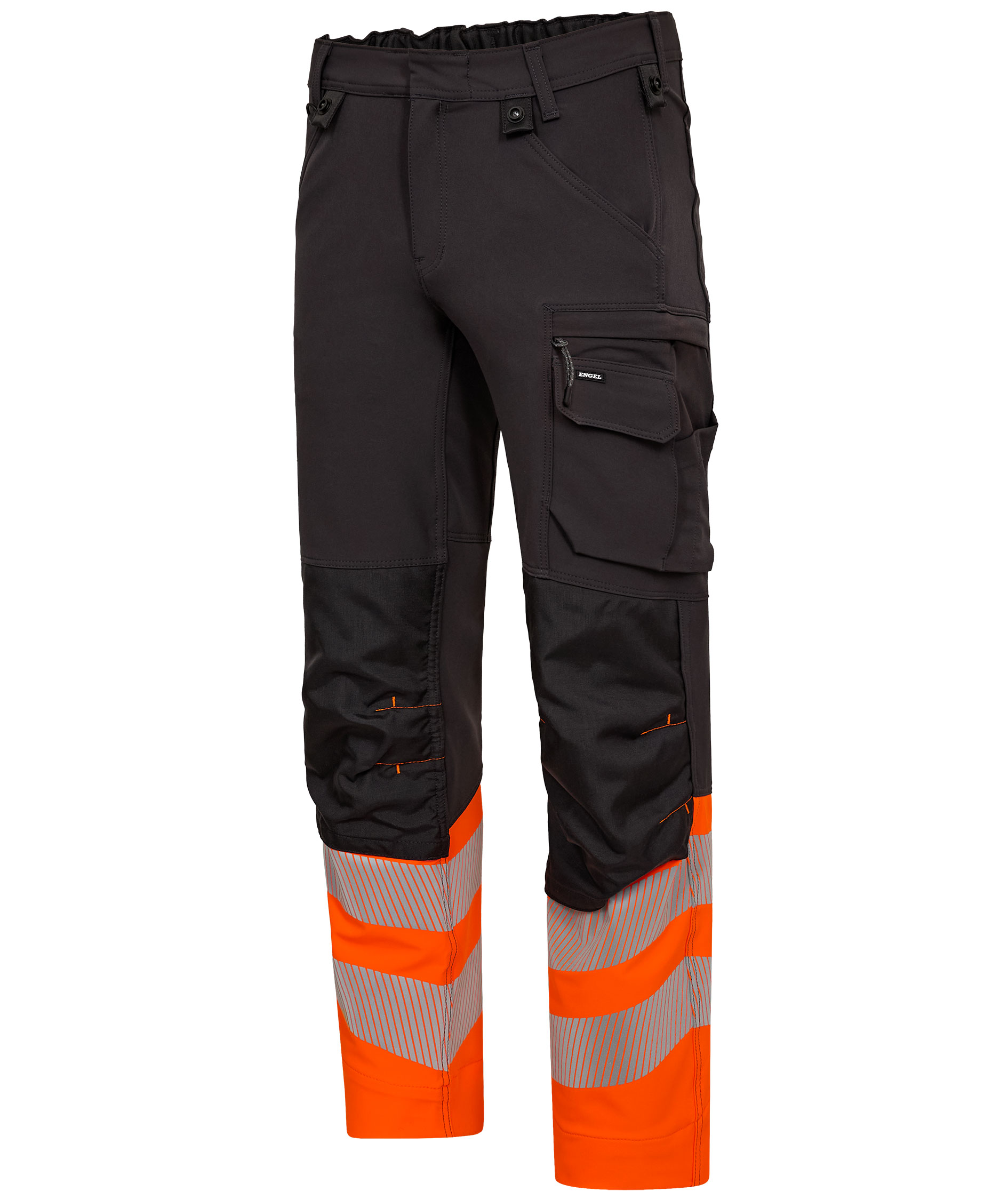 Engel Safety arbejdsbukser full stretch, Antracit/Hi-vis orange, large image number 2
