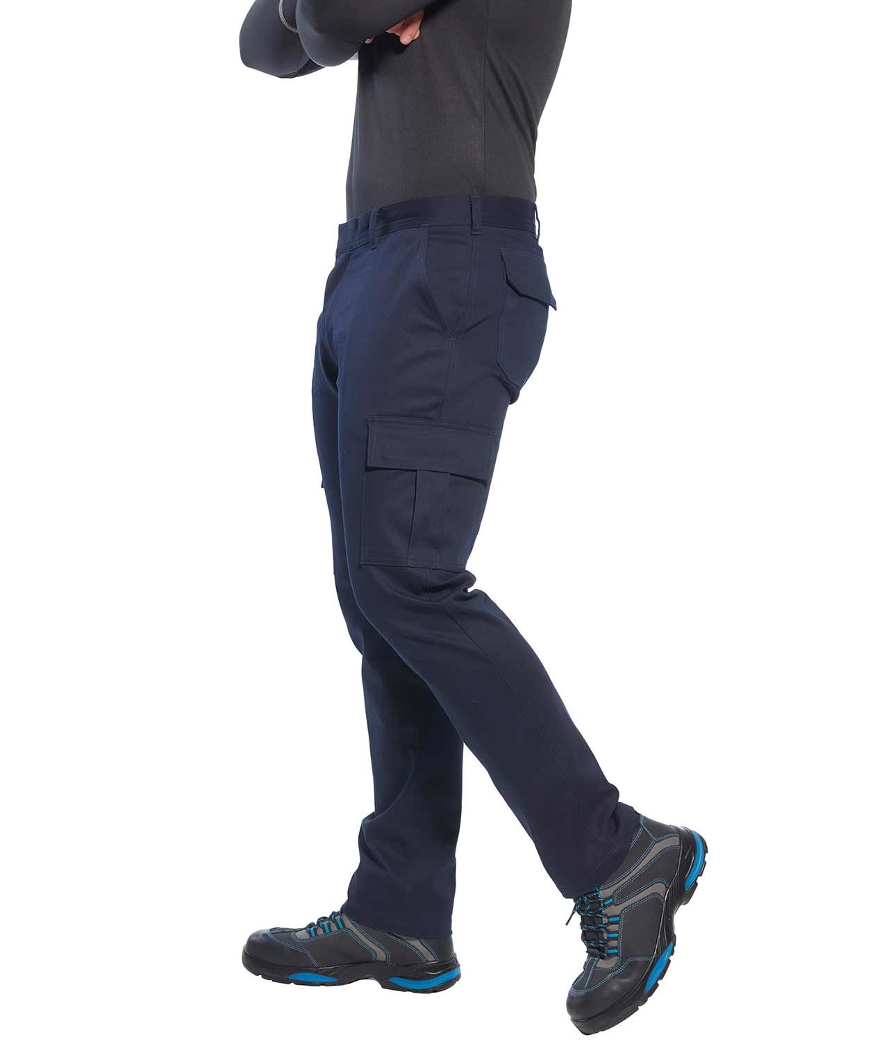Portwest stretch slimfit service trousers, Dark Marine Blue, large image number 2