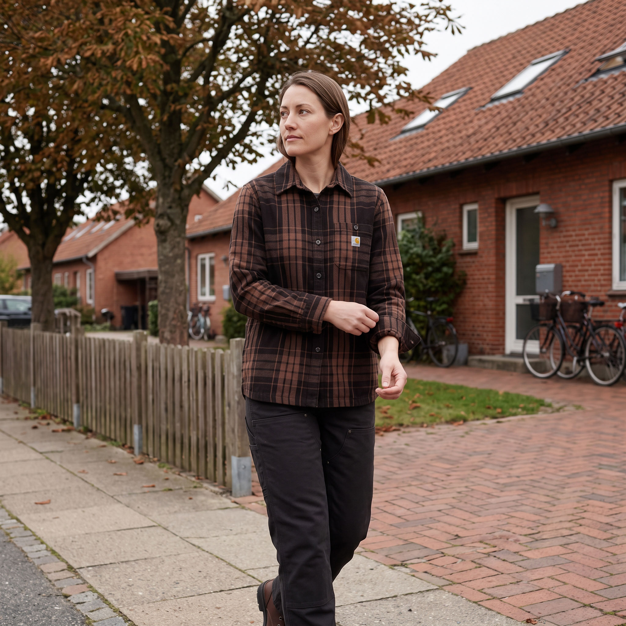 Carhartt flanellskjorta dam, Black