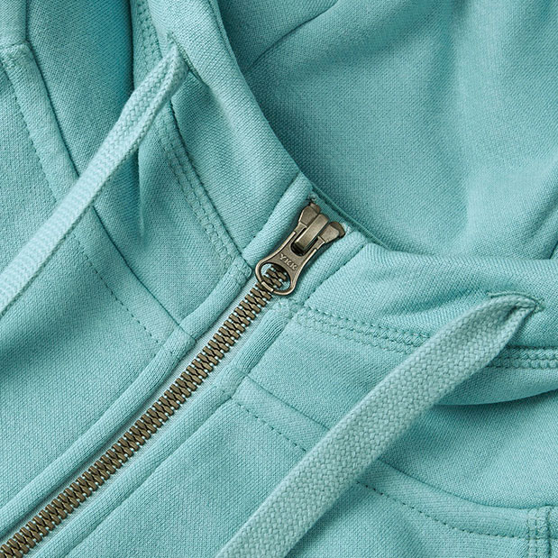 ID hoodie med dragkedja dam, Dusty Aqua, large image number 3