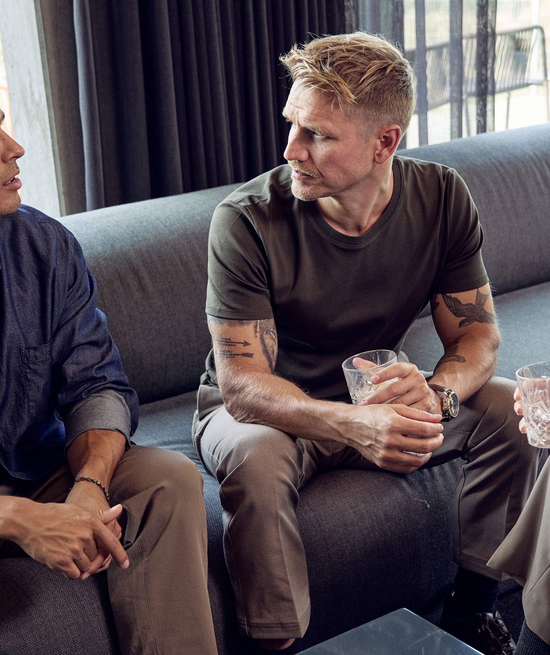 Seven Seas T-shirt med rund hals, Olive