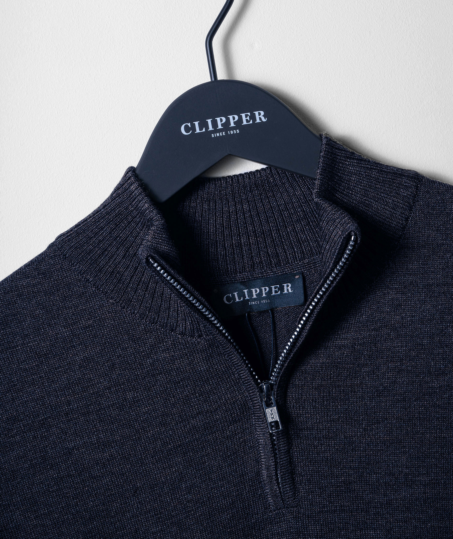 Clipper Milan knitted pullover with zipper, Dark navy, large image number 5