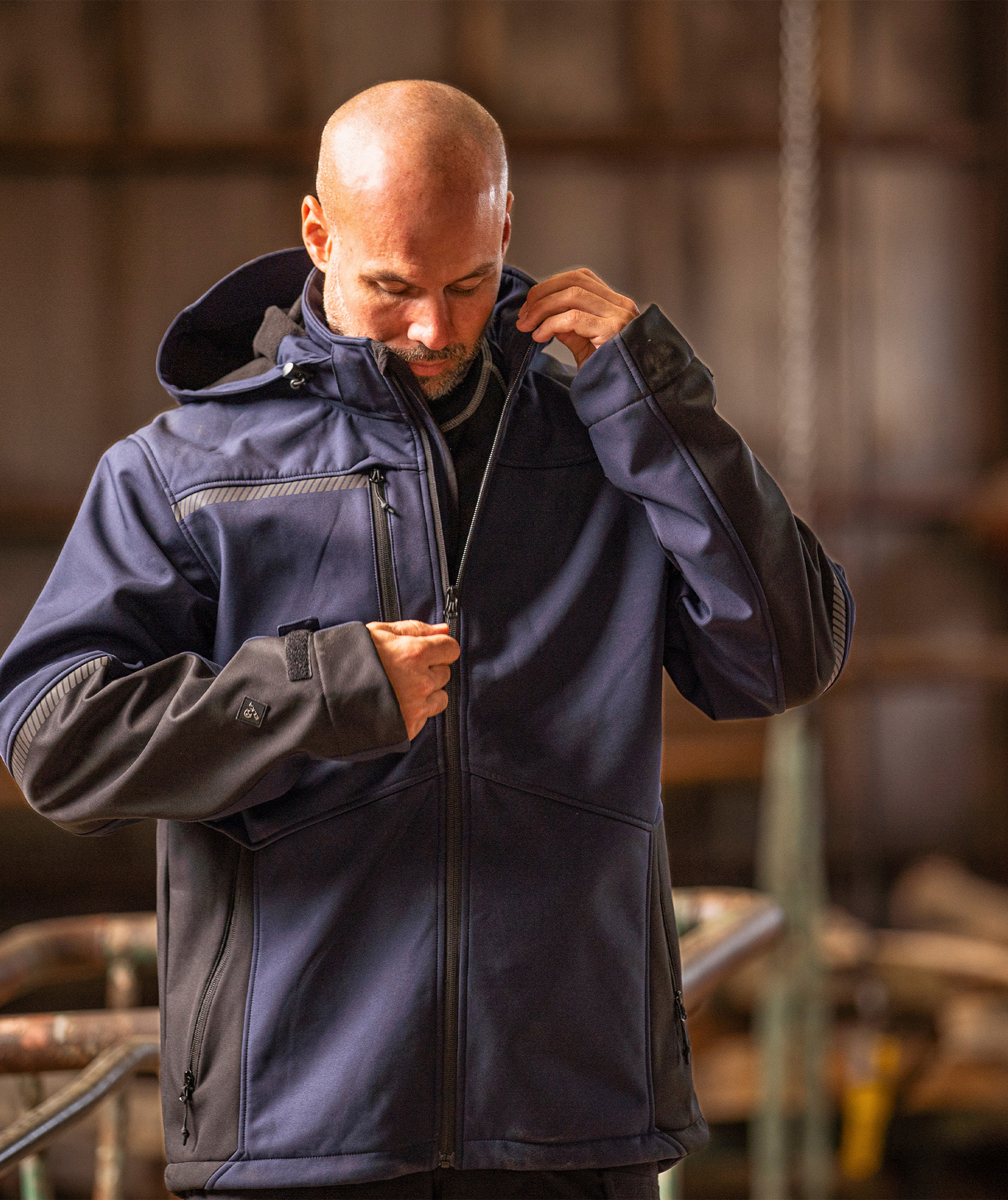 ELKA Working Xtreme softshell jacket, Marine Blue/Black, large image number 1